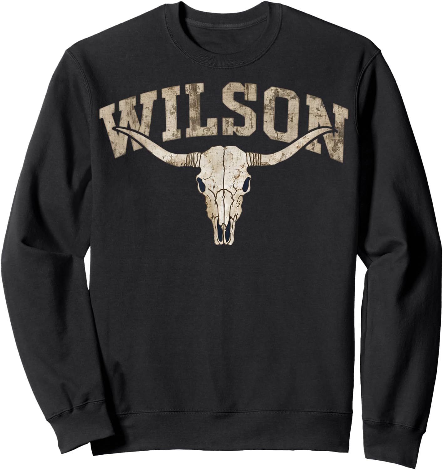 Vintage Wilson Name Sweatshirt - Sweatshirt | Black