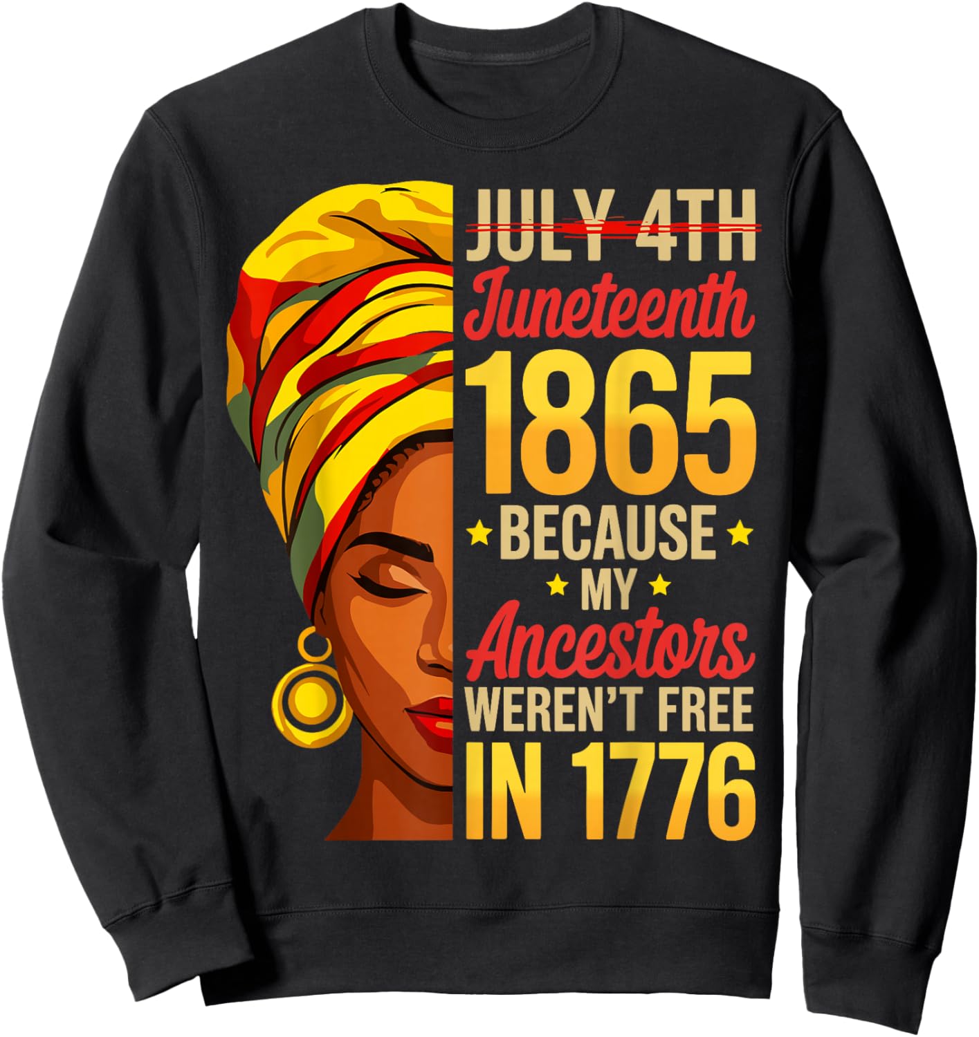 Juneteenth 1865 African American Women Black History Month Sweatshirt - Sweatshirt | Black
