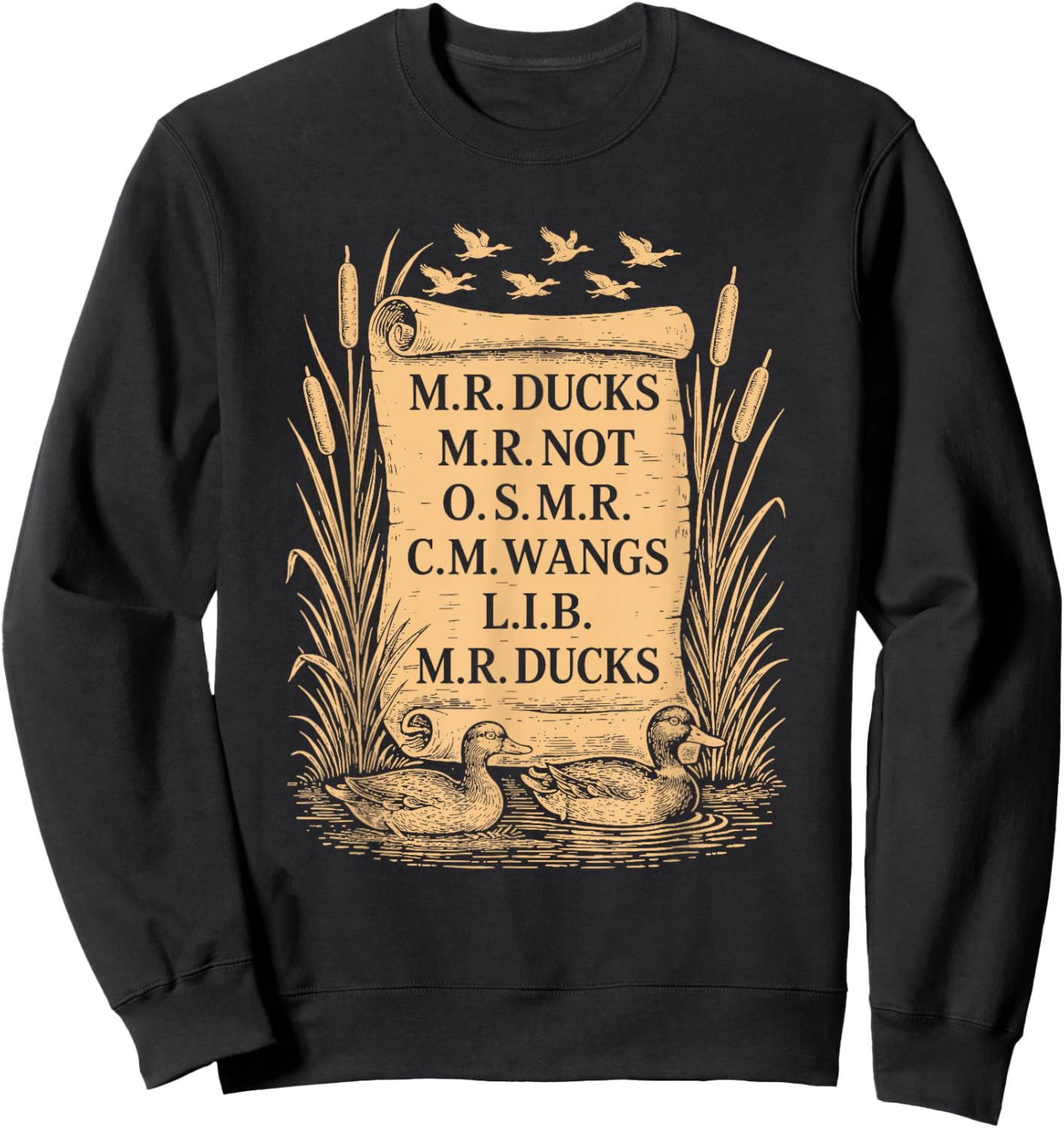 M R Ducks M R Not O S M R CM Wangs Lib M R Ducks Sweatshirt - Sweatshirt | Black