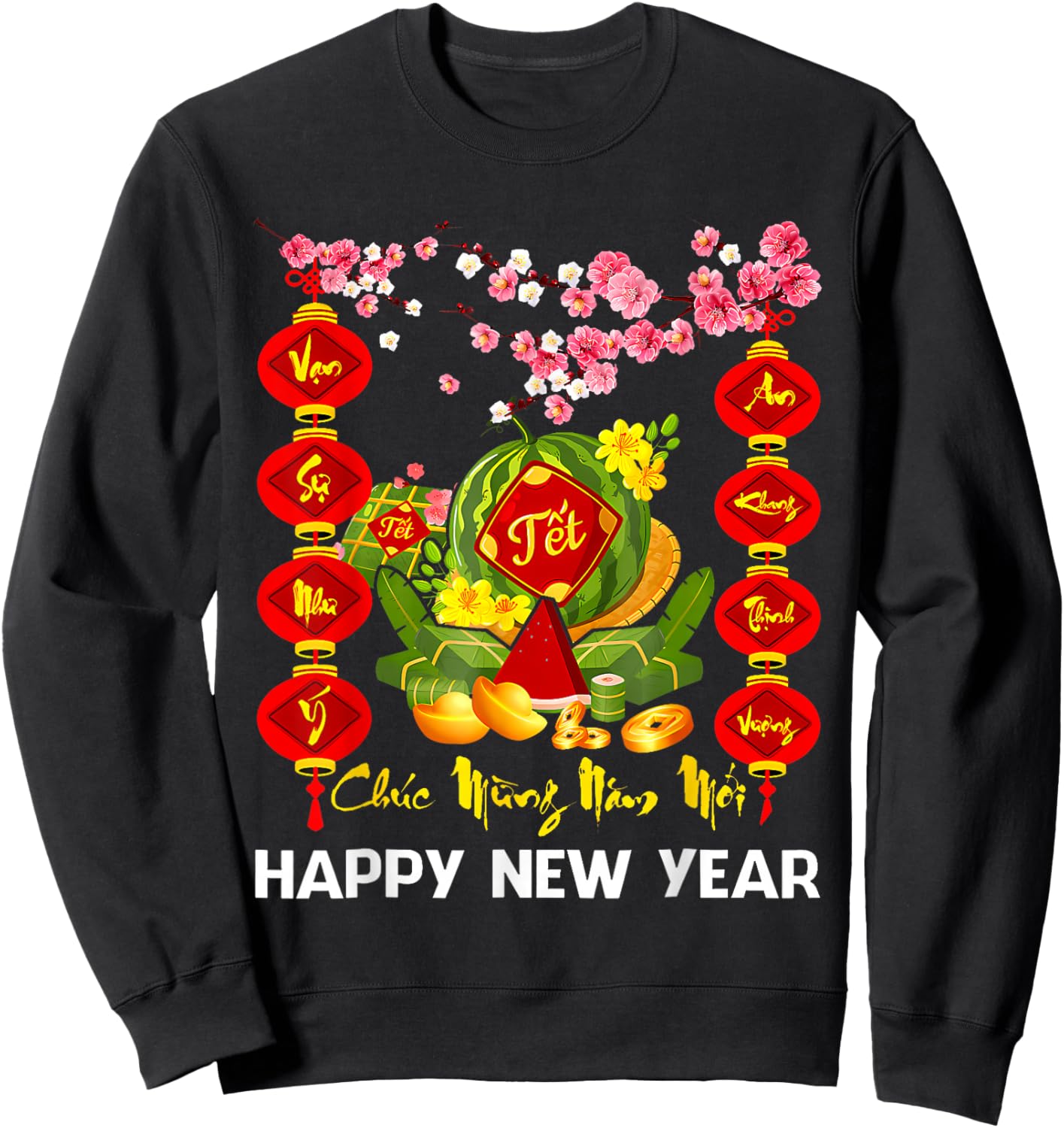 Chuc Mung NAM Moi Xuan Binh NGO Vietnamese New Year TET 2026 Sweatshirt - Sweatshirt | Black