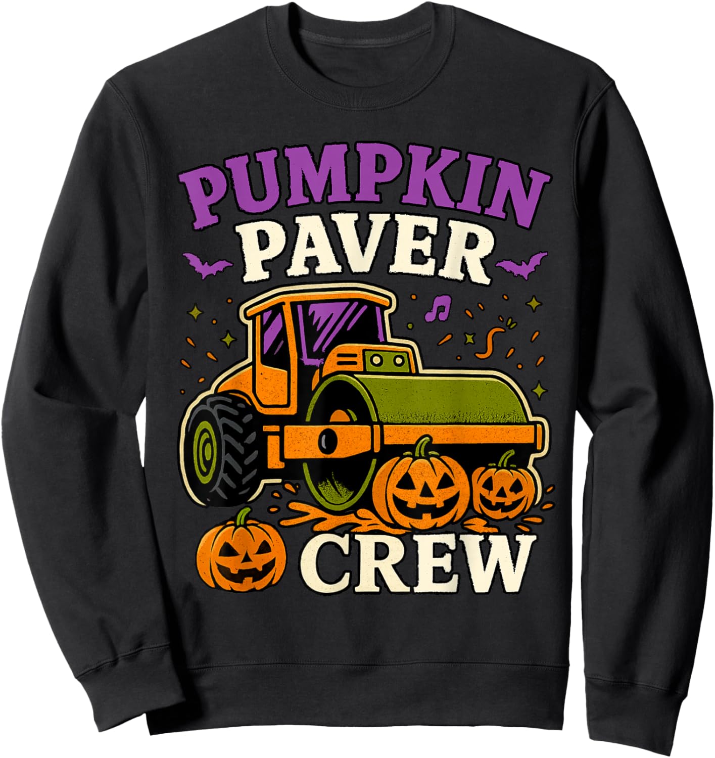 Pumpkin Paver Crew Halloween Costume for Boys Sweatshirt - Sweatshirt | Black