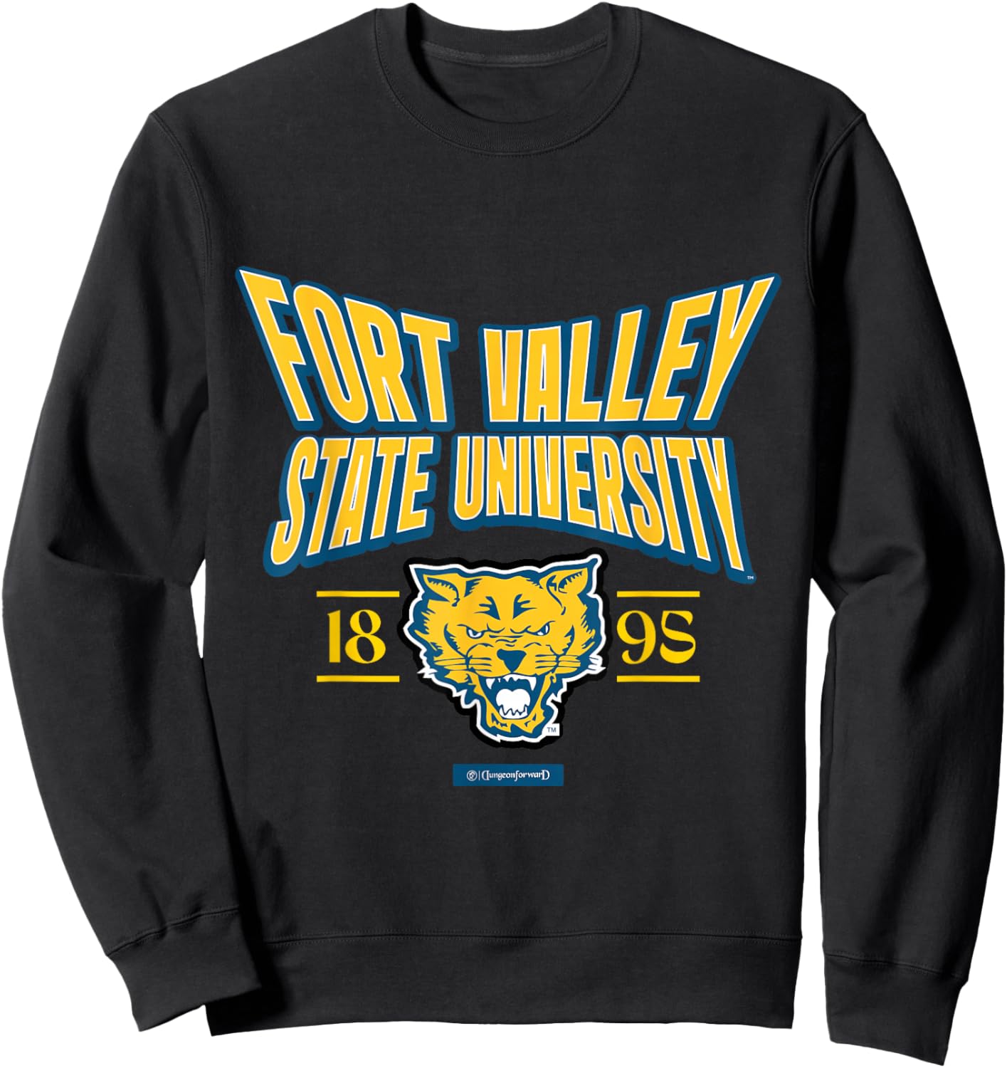 Fort Valley State University Stretch Emblem HBCU Sweatshirt - Sweatshirt | Black