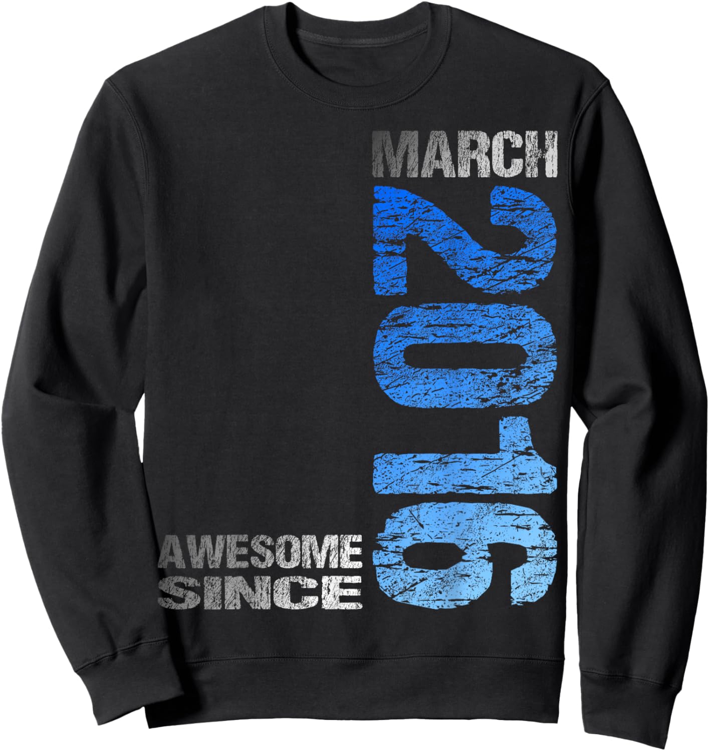 Awesome Since March 2016 Vintage 10. Birthday Sweatshirt - Sweatshirt | Black