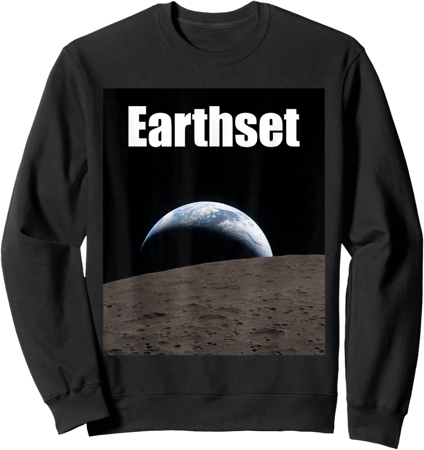 Earthset Lunar Horizon Space Artemis 2 Mission Sweatshirt - Sweatshirt | Black