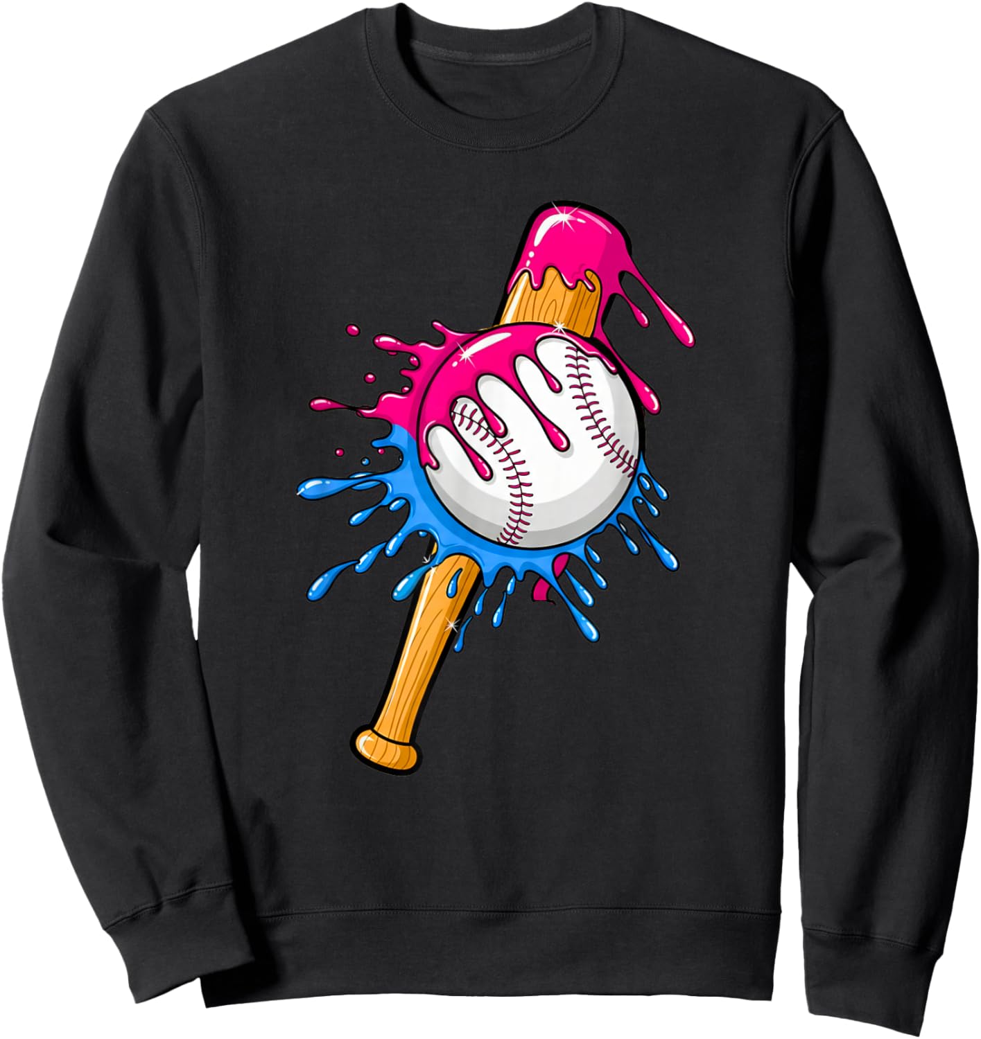 Baseball Sport Respect The Drip Boys Baseball Sweatshirt - Sweatshirt | Black