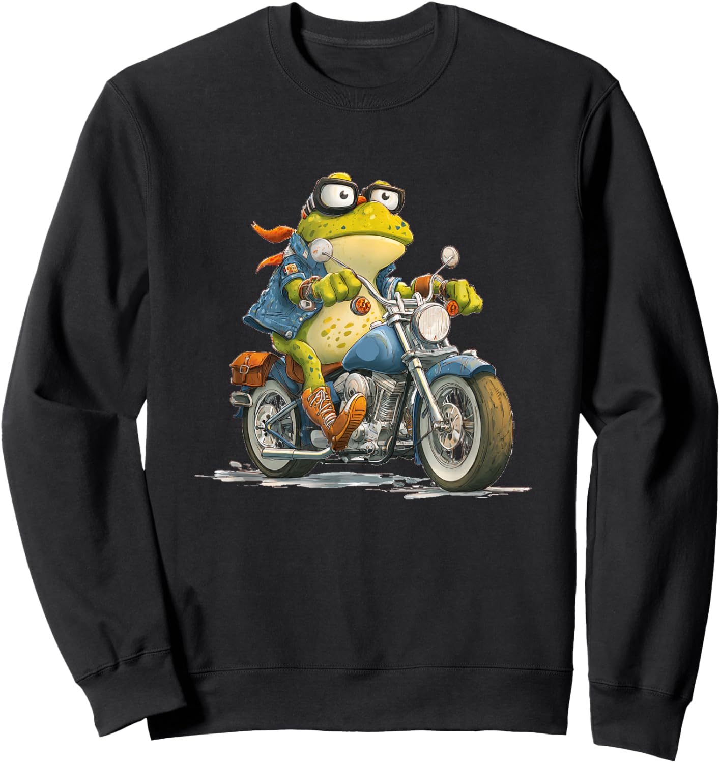 Awesome Motorcycle Toad Costume for Frogs and Bikes Sweatshirt - Sweatshirt | Black