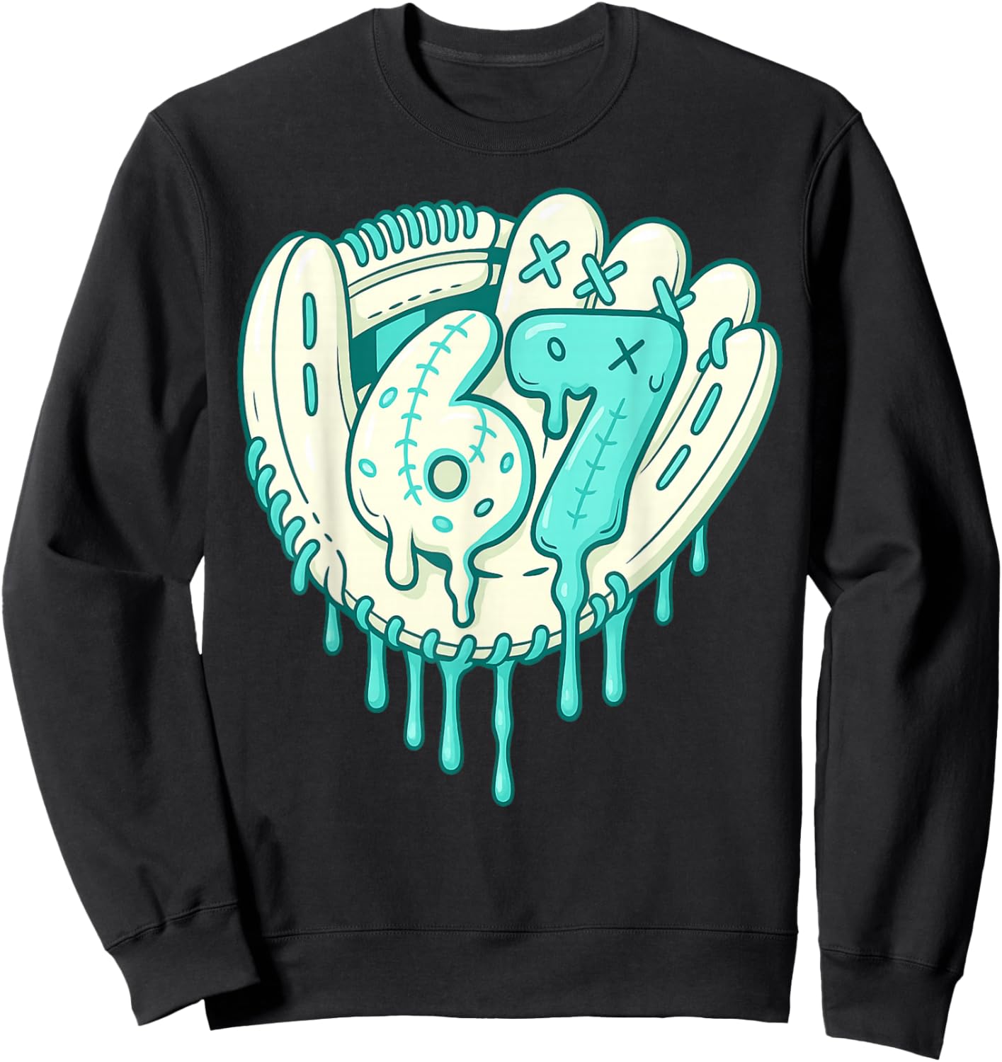 67 Meme Funny Six Seven for Boys and Girls Cool Sweatshirt - Sweatshirt | Black