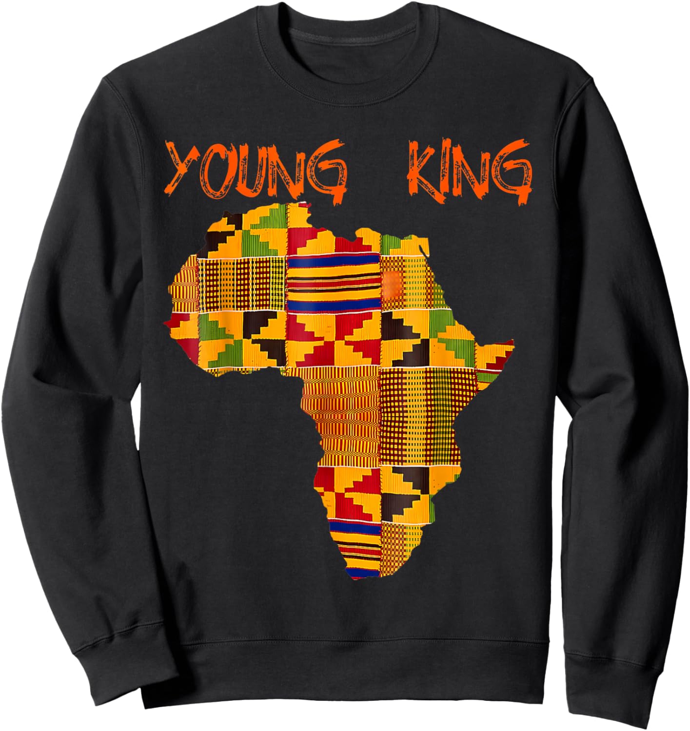 Black History Young King Africa Map African Boys Kids Men Sweatshirt - Sweatshirt | Black
