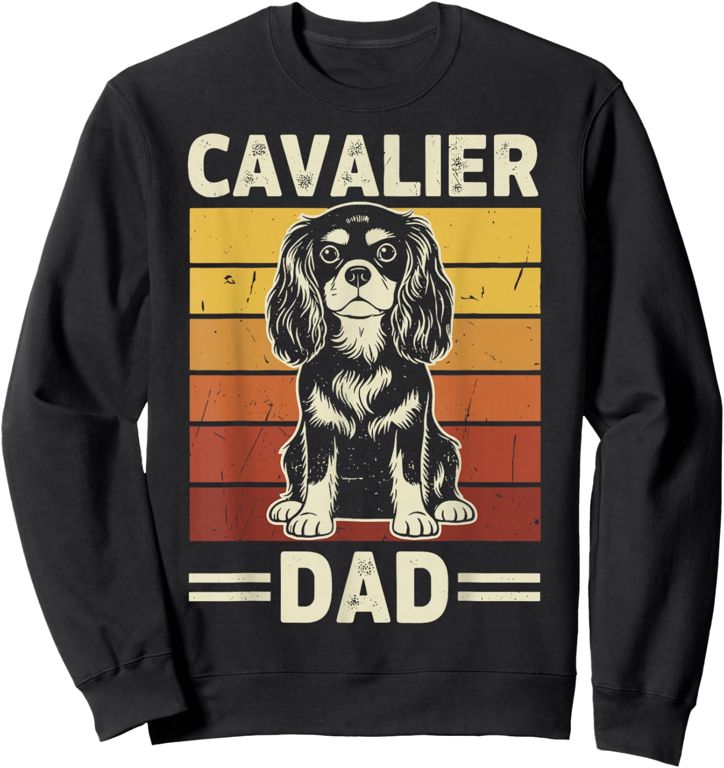 Cavalier King Charles Spaniel Dad Sweatshirt - Sweatshirt | Black