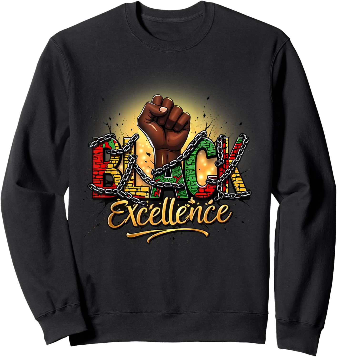 Black Excellence Black Power Melanin Black History Month Sweatshirt - Sweatshirt | Black