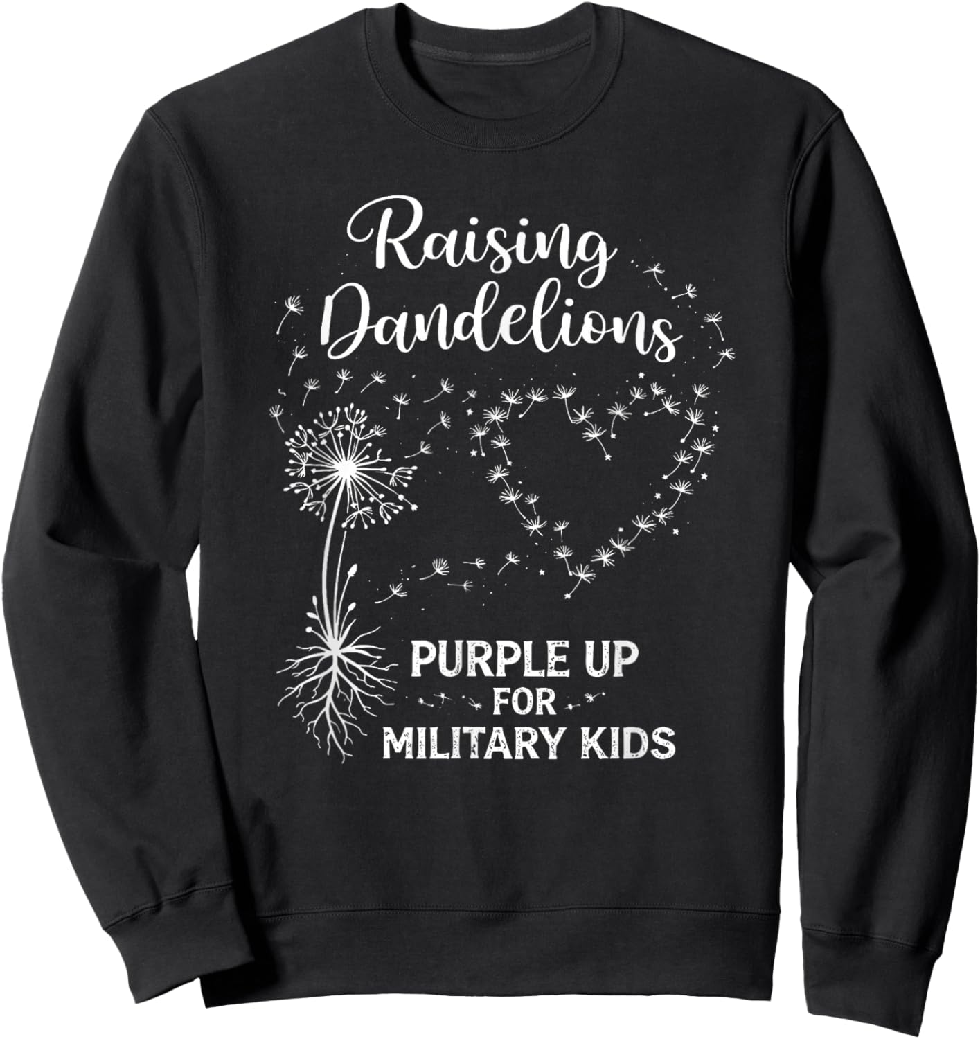 Purple Up for Military Kids Month of The Military Child Sweatshirt - Sweatshirt | Black