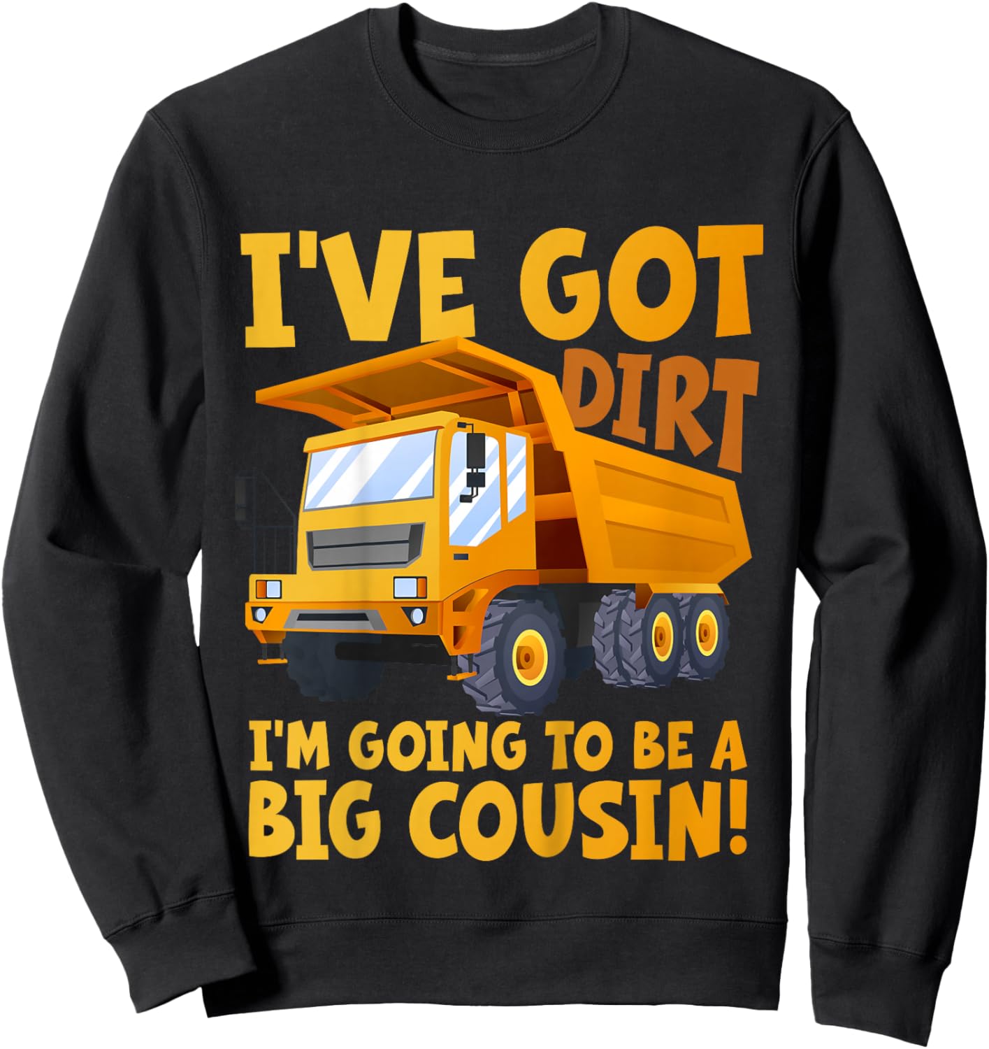 Kids I'm Going to be a Big Cousin New Baby Family Announcement Sweatshirt - Sweatshirt | Black