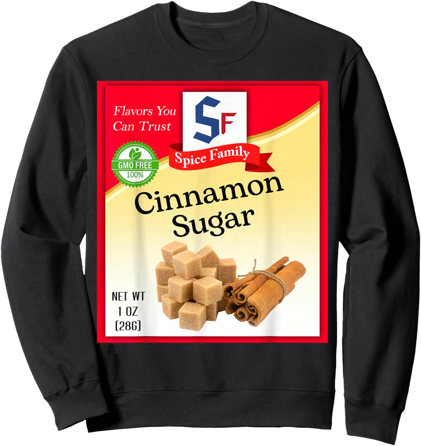 Cinnamon Sugar Group Costume Family Matching Outfit Sweatshirt - Sweatshirt | Black