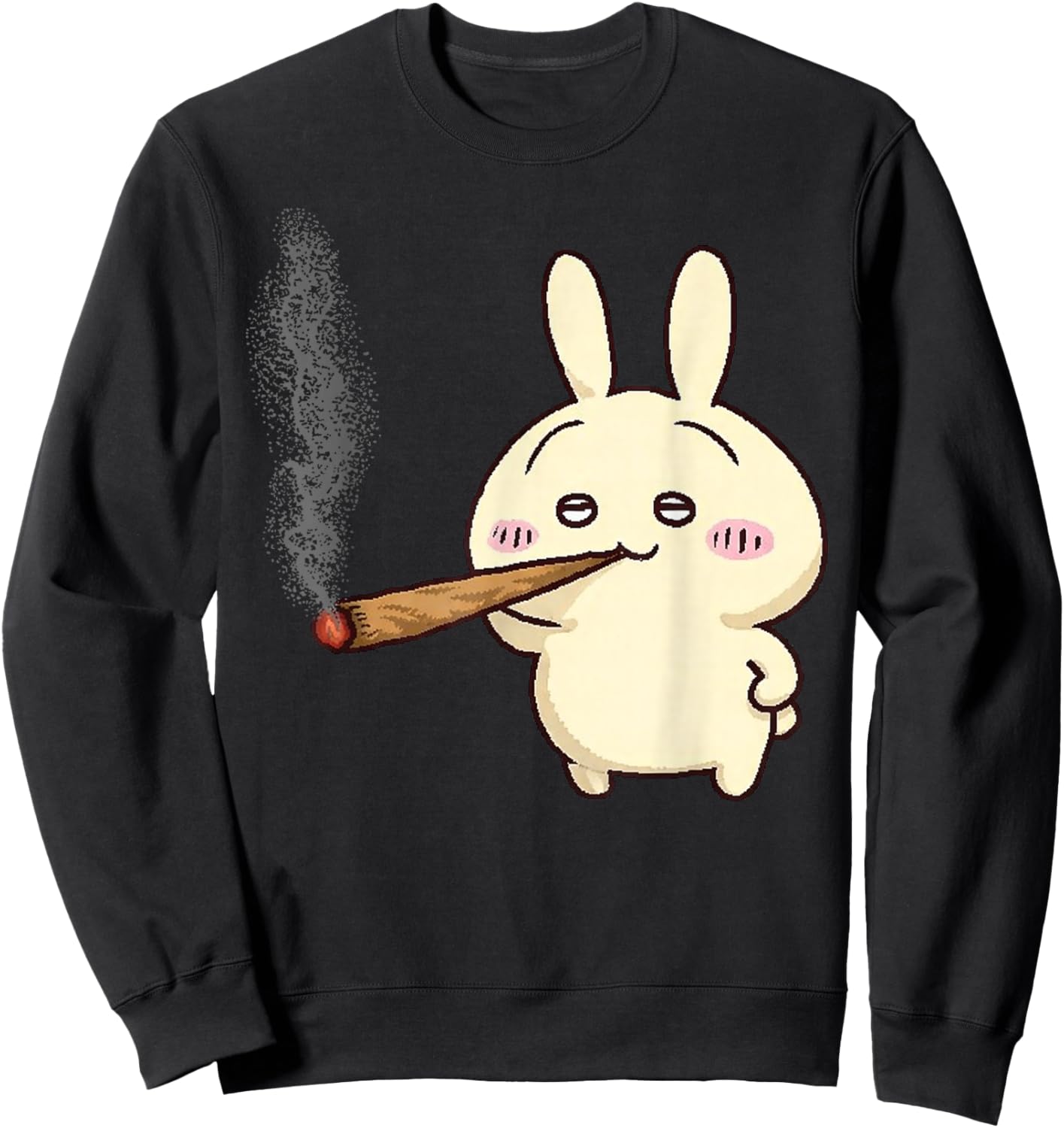 Funny Usagi Smoking Meme Women Sweatshirt - Sweatshirt | Black