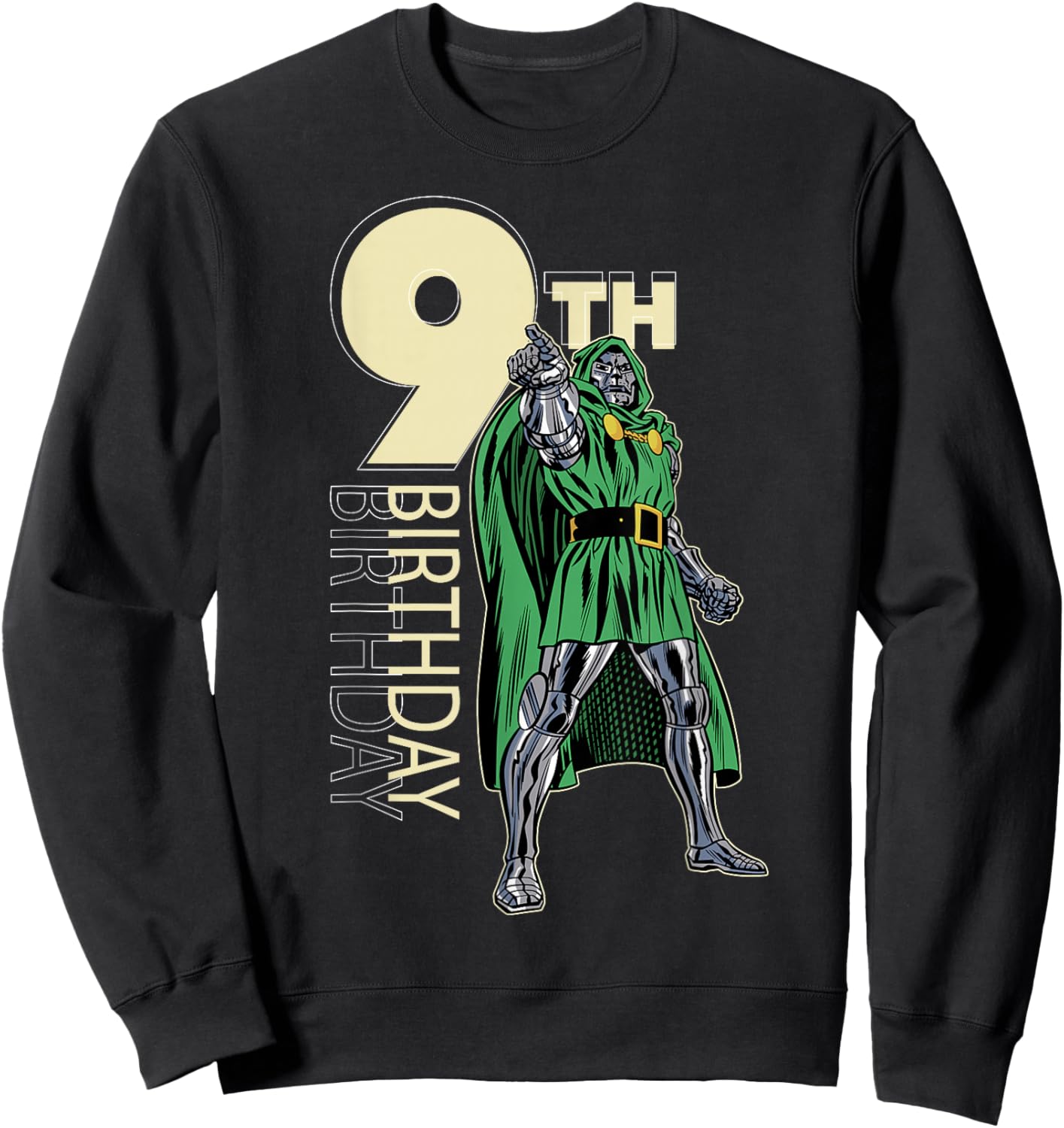 Marvel Comics Retro Dr. Doom 9th Birthday Sweatshirt - Sweatshirt | Black