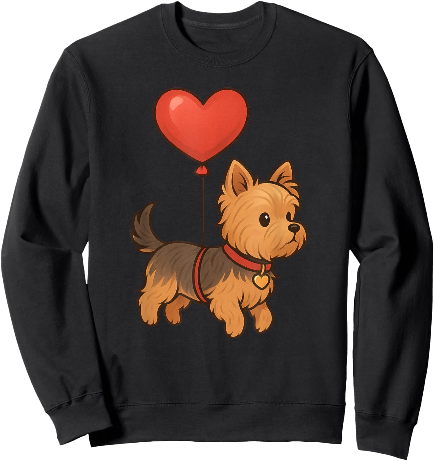 Yorkshire Terrier Valentine's Day Yorkie Men Women Kids Sweatshirt - Sweatshirt | Black