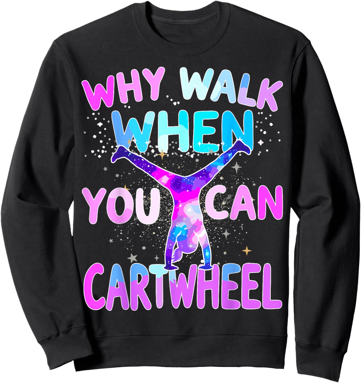 Cartwheel Gymnast Girl Gymnastics Sweatshirt - Sweatshirt | Black