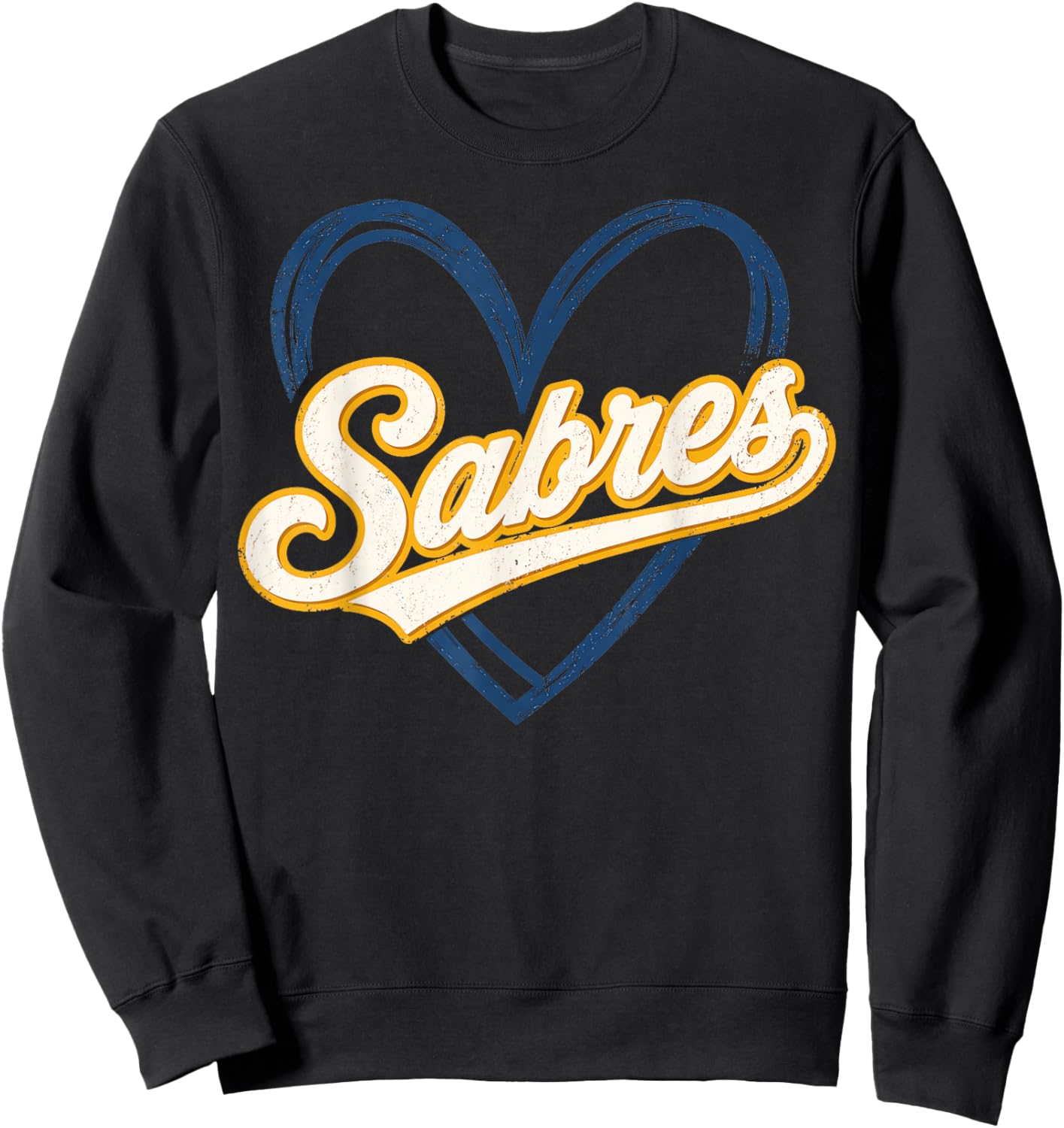 Sabres Name Retro Vintage Gift Women Boy Girl Sweatshirt - Sweatshirt | Black