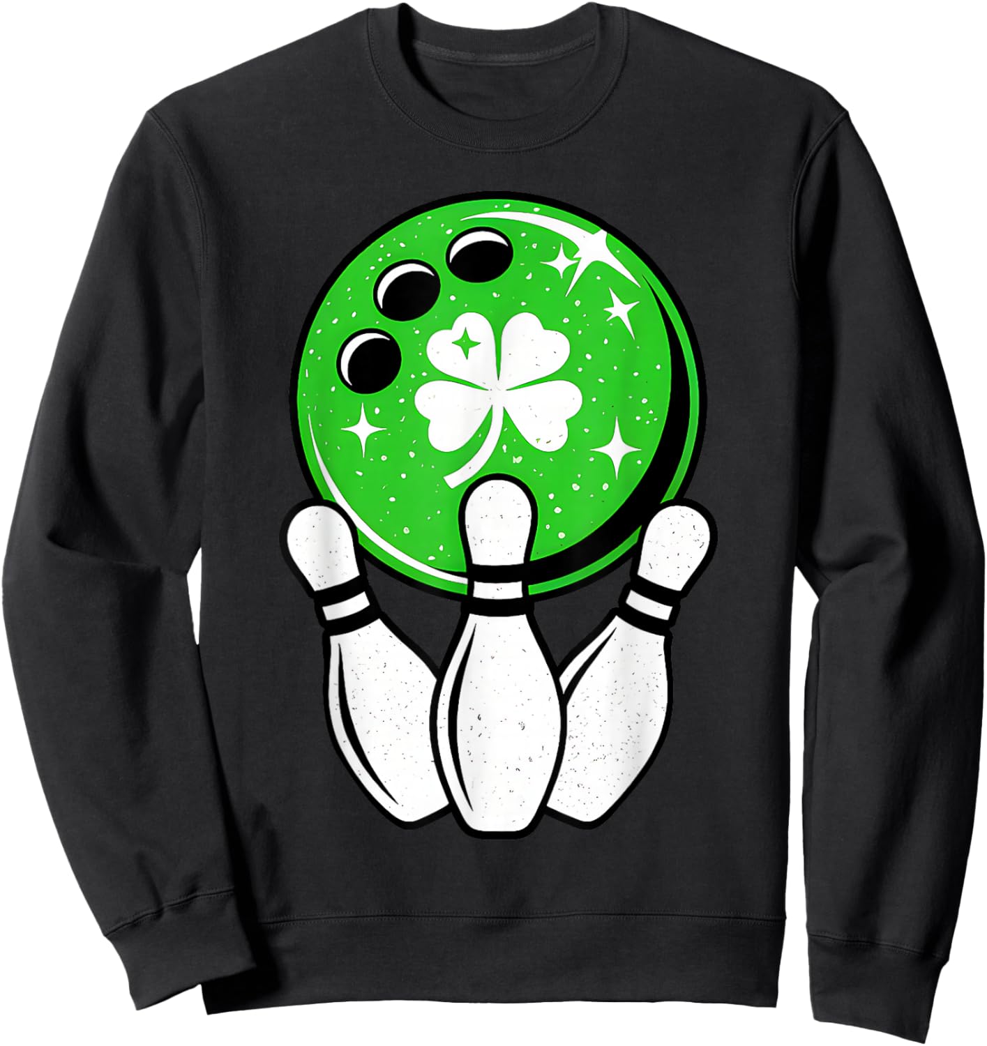 Bowling Shamrock Lucky Clover Irish St Patrick's Day Boys Sweatshirt - Sweatshirt | Black