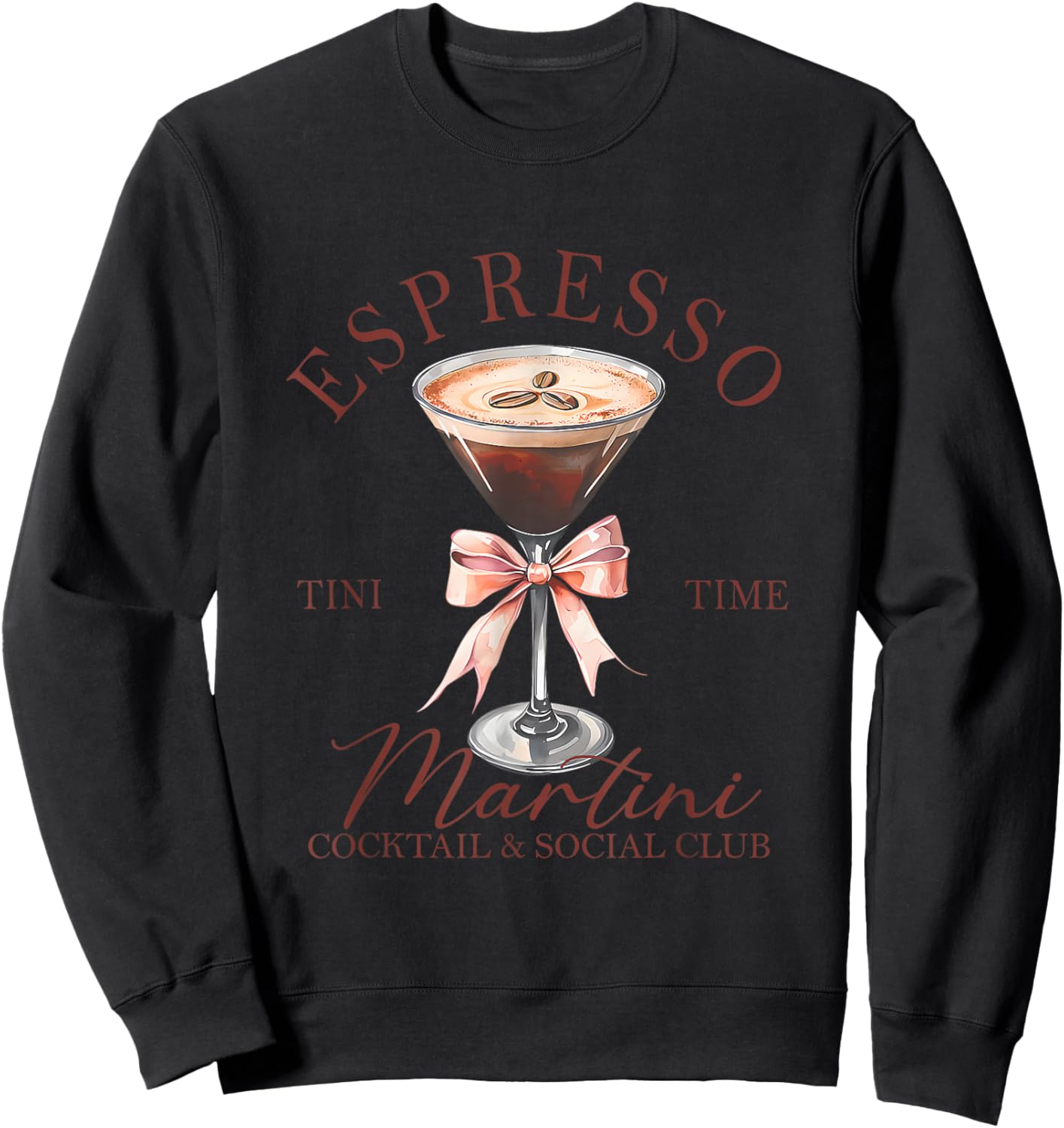 Espresso Martini Social Club Drinking Cocktail Sweatshirt - Sweatshirt | Black