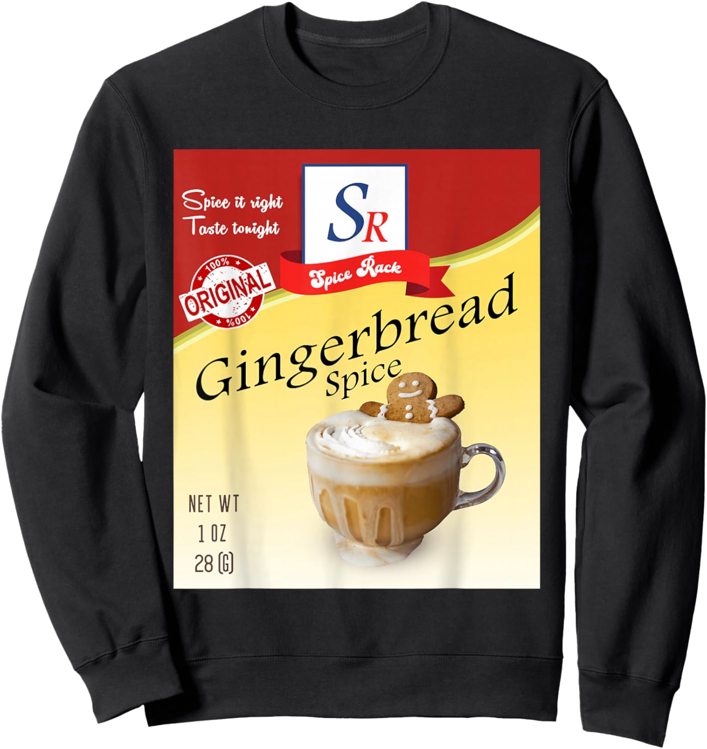 Gingerbread Spice Condiment Holiday Spice Group Costumes Sweatshirt - Sweatshirt | Black