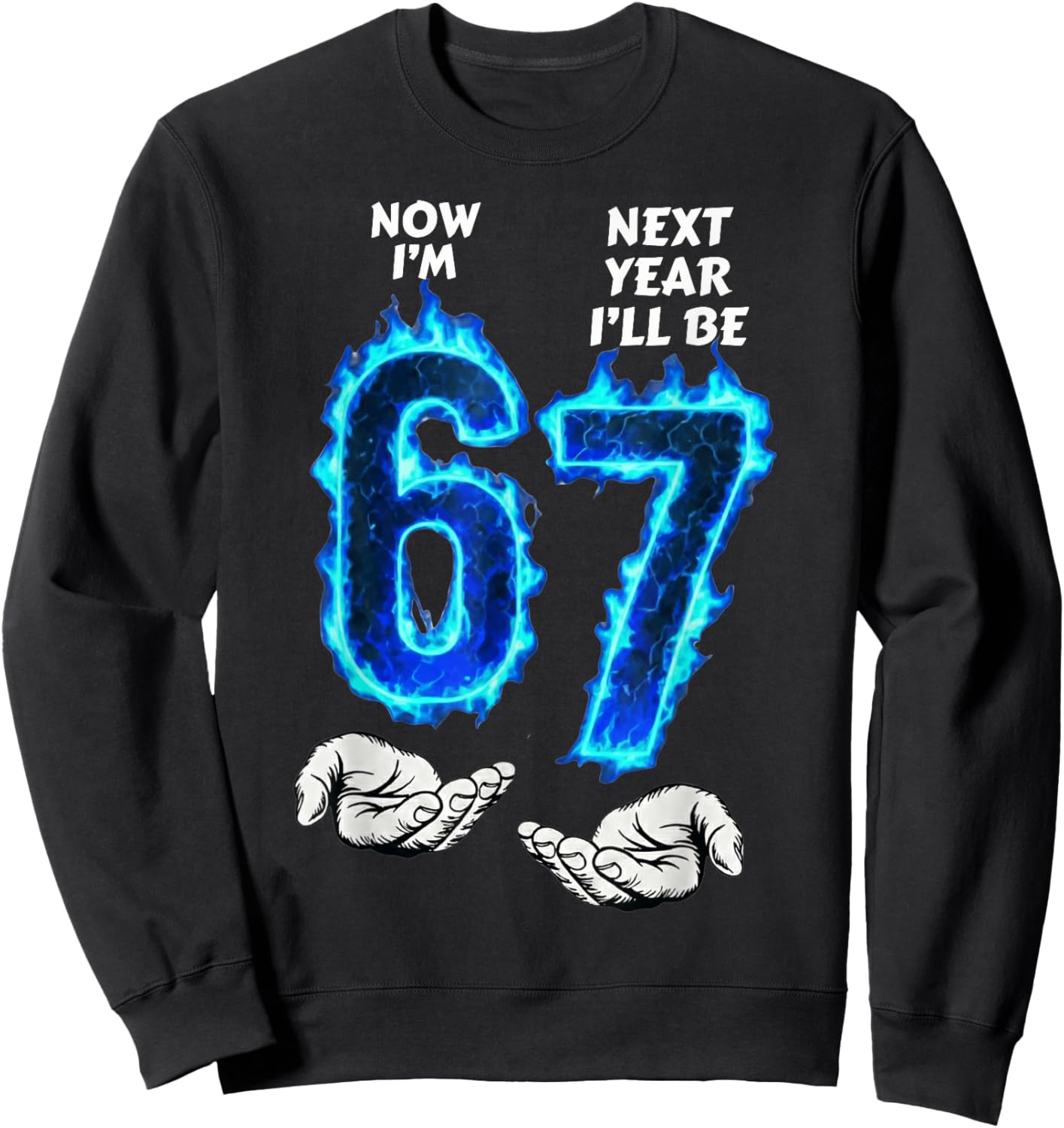 6th Birthday Boys Girls 6 7 Now I'm 6 Next Year I'll be 7 Sweatshirt - Sweatshirt | Black