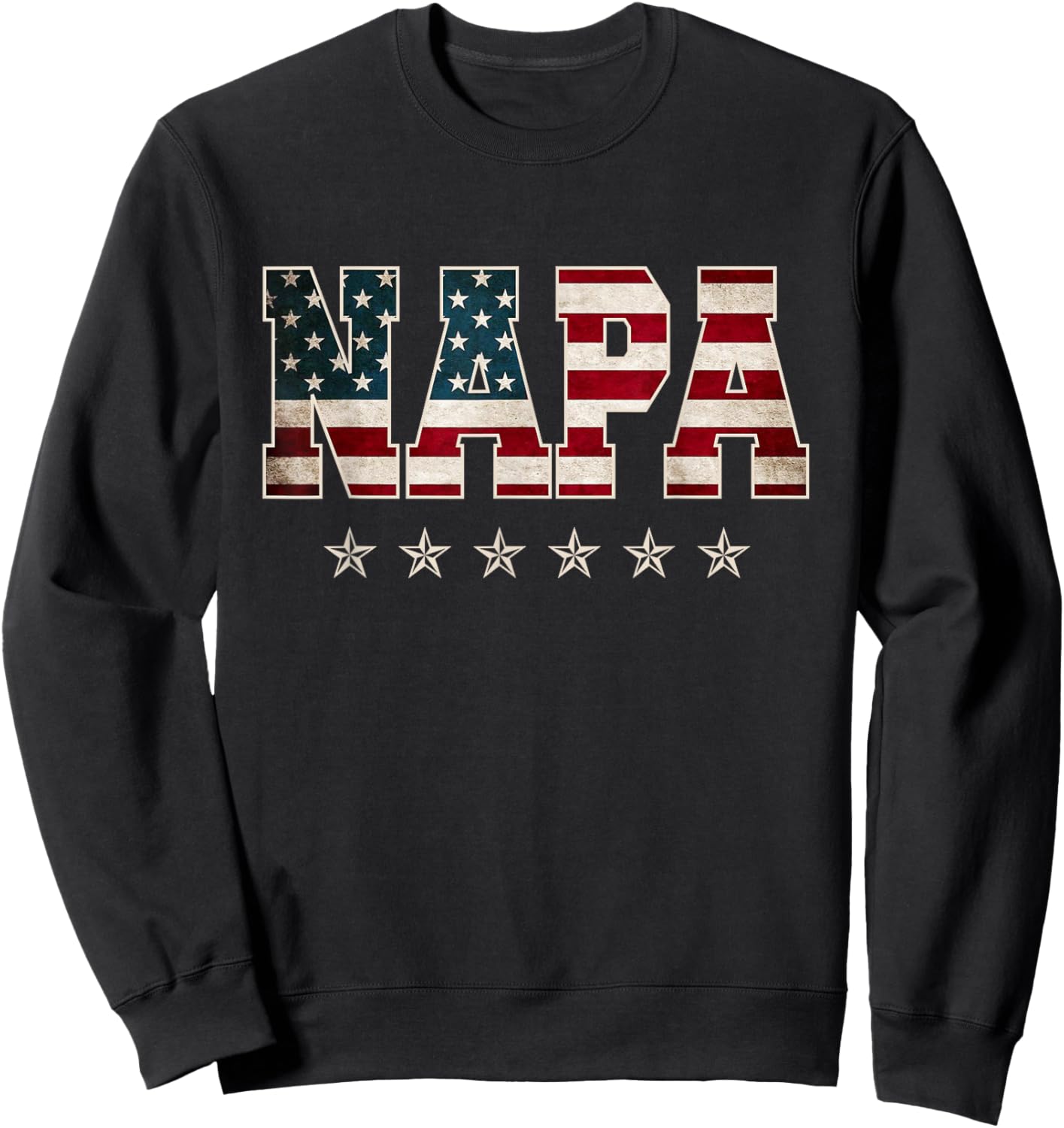 Christmas Napa Father's Day American Flag 4th of July Xmas Sweatshirt - Sweatshirt | Black