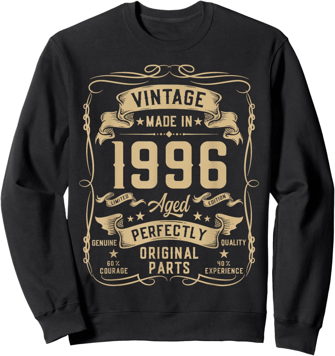 Vintage 1996 30yr 30th Birthday Gifts 30 Years Old Sweatshirt - Sweatshirt | Black