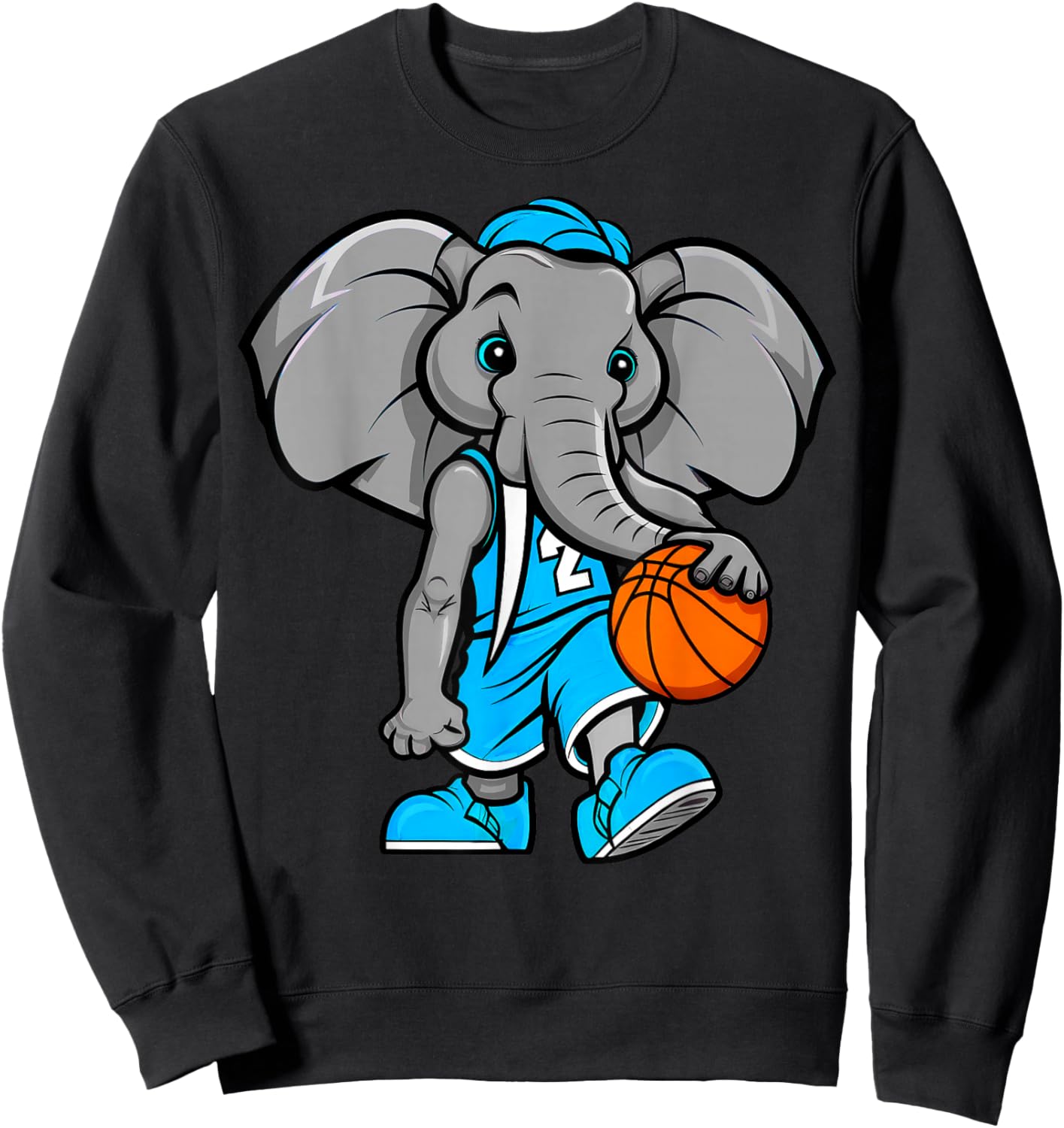 Elephant Basketball Sweatshirt - Sweatshirt | Black