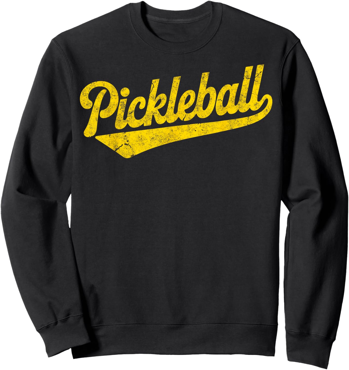 Vintage Pickleball Joke Dink Squad Pickleball Court Sweatshirt - Sweatshirt | Black