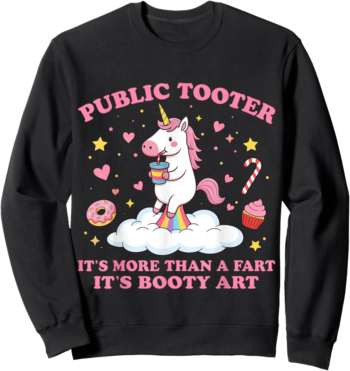 Public Tooter Funny Inappropriate Embarrassing Adult Humor Sweatshirt - Sweatshirt | Black