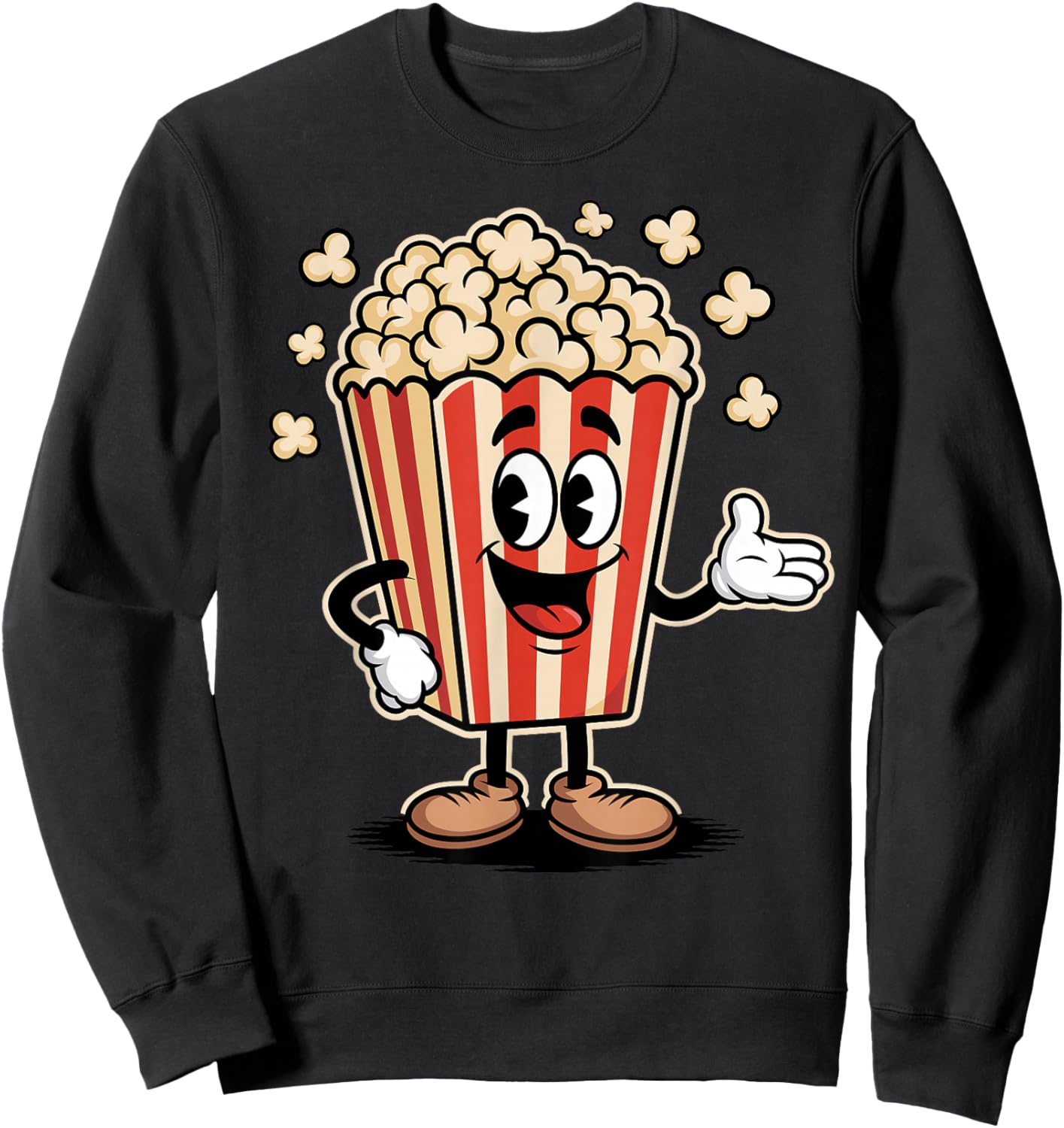 Funny Popcorn Bag Movie Film Theater Family Cinema Sweatshirt - Sweatshirt | Black