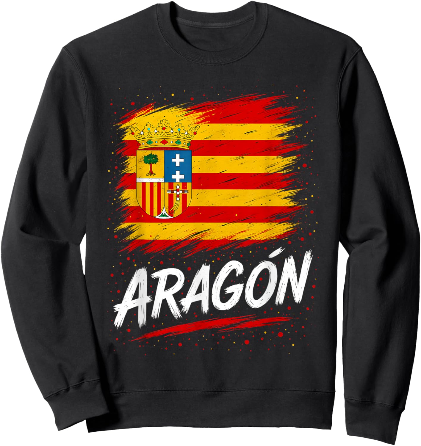 Aragon Flag Aragonese Pride Sweatshirt - Sweatshirt | Black