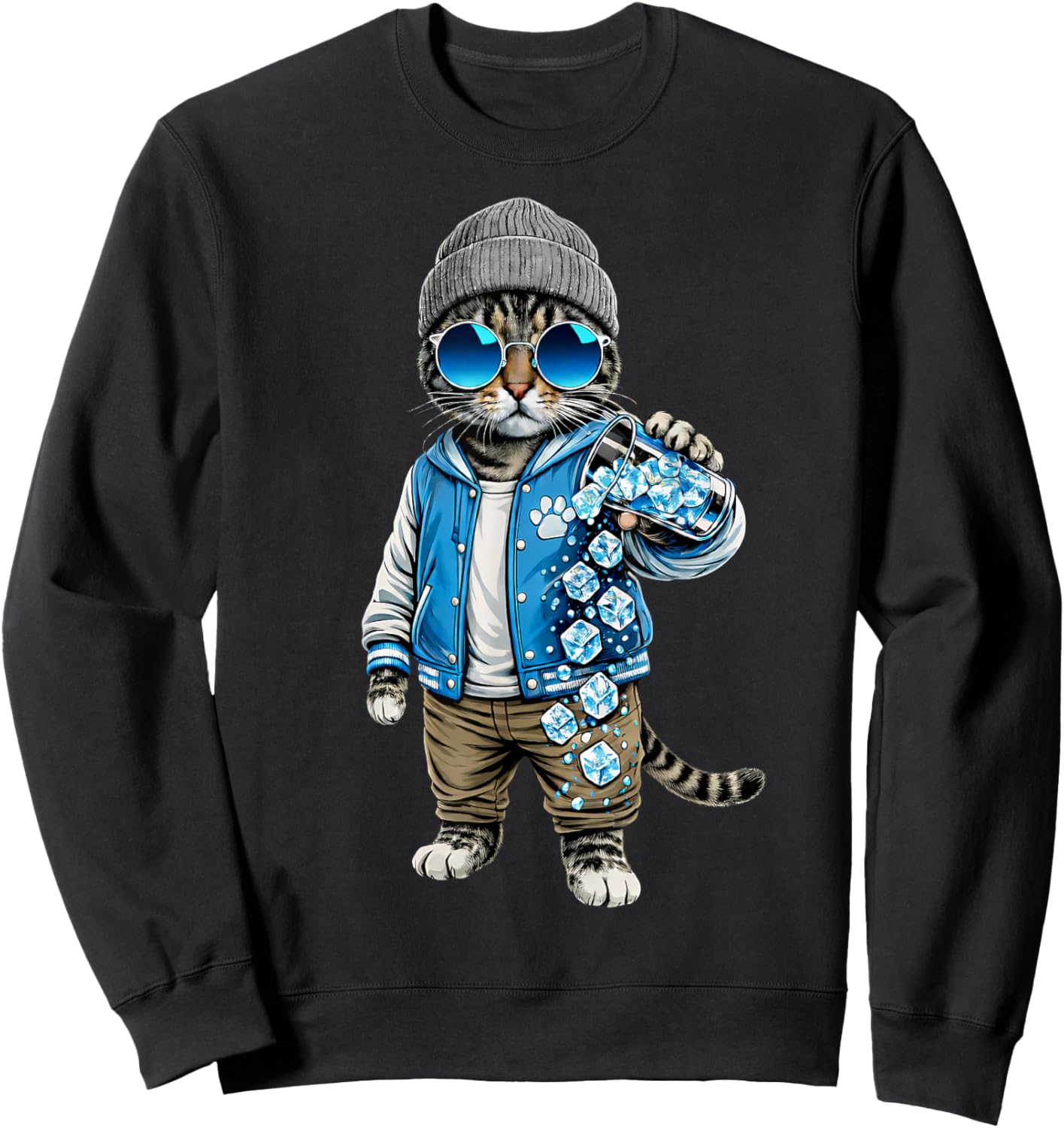 No Ice Please Cat Abolish ICE Immigration Justice Sweatshirt - Sweatshirt | Black