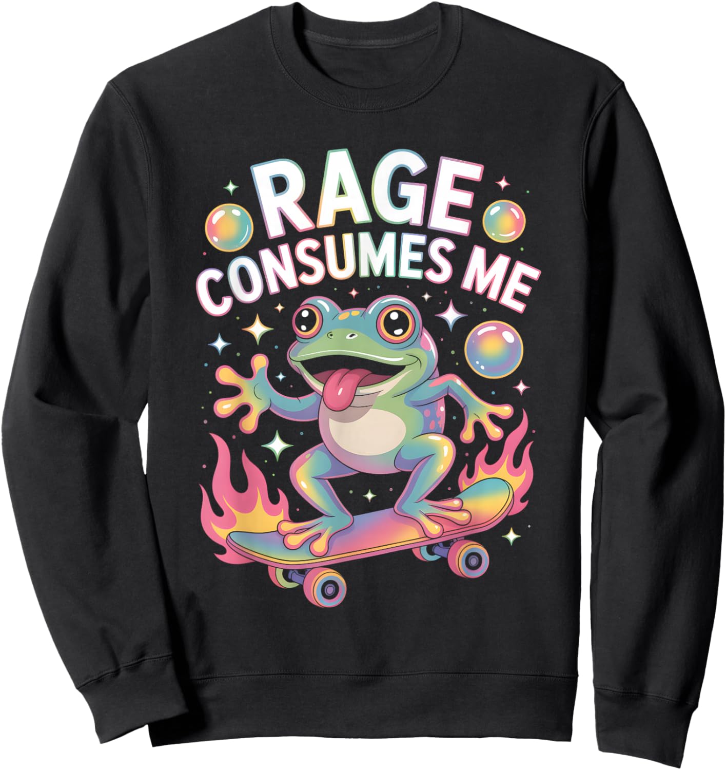 Cute Frog Rage Consumes Me T Shirt Sweatshirt - Sweatshirt | Black