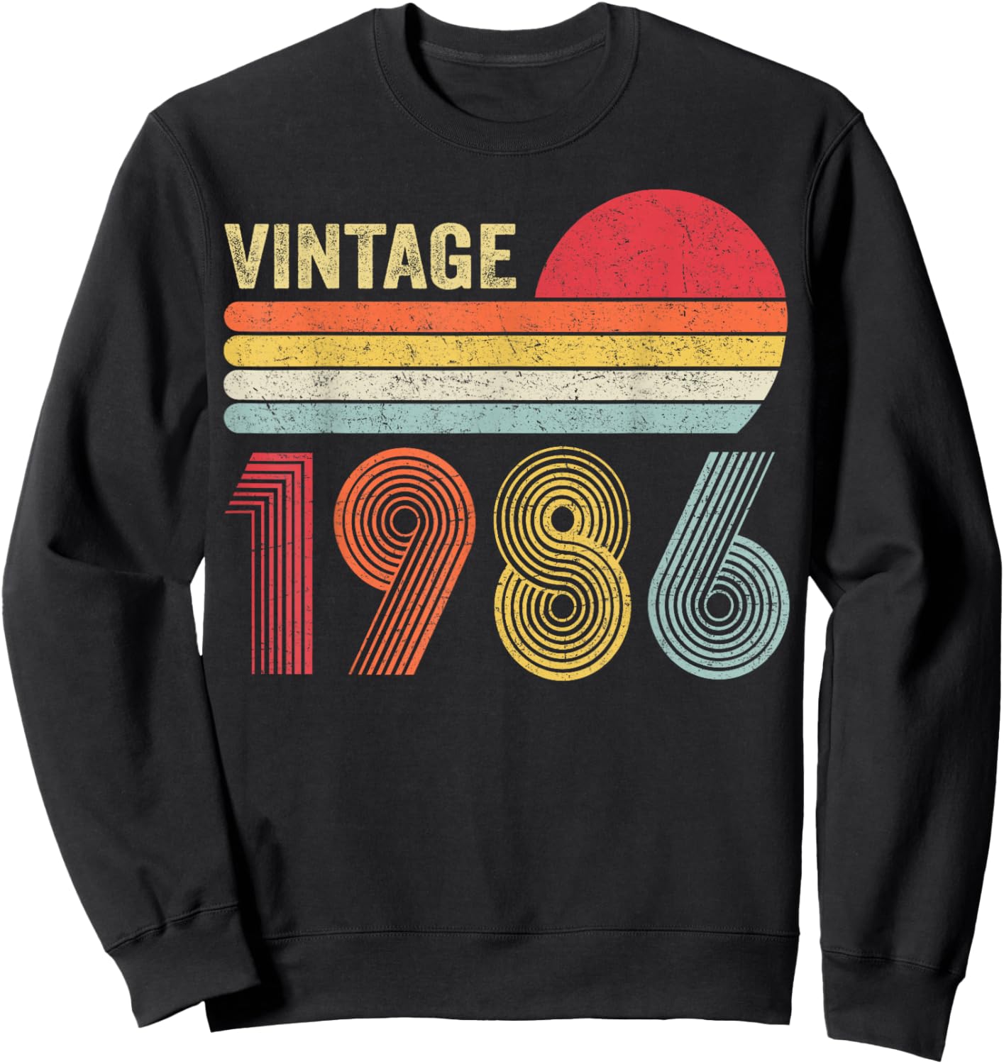 Vintage 1986 40th Birthday Gift Men Women 40 Years Old Sweatshirt - Sweatshirt | Black
