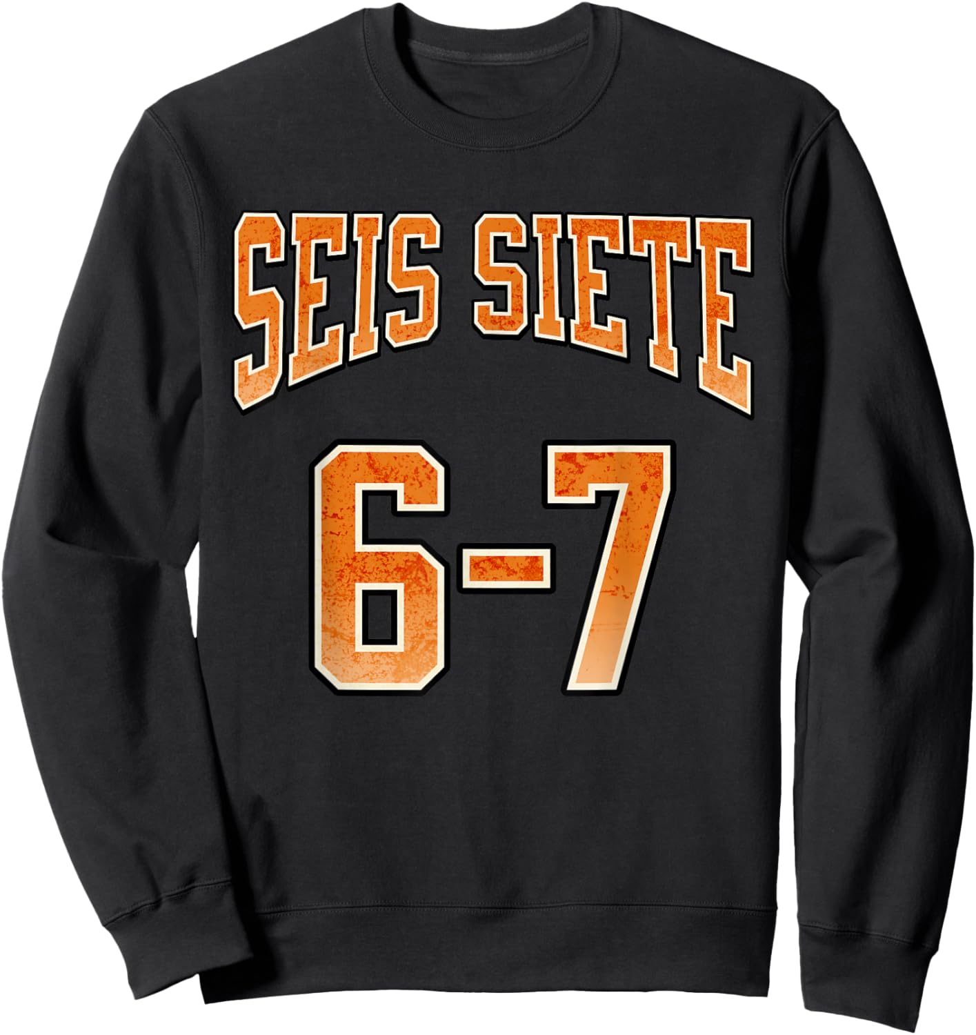 SEIS Siete 67 Spanish Sports Jersey Style College Boys Sweatshirt - Sweatshirt | Black