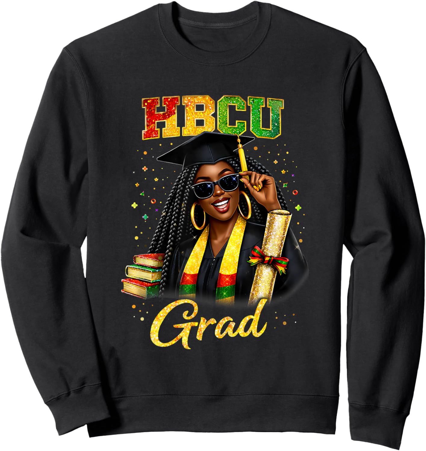 HBCU Grad History Black Graduation Students Sweatshirt - Sweatshirt | Black