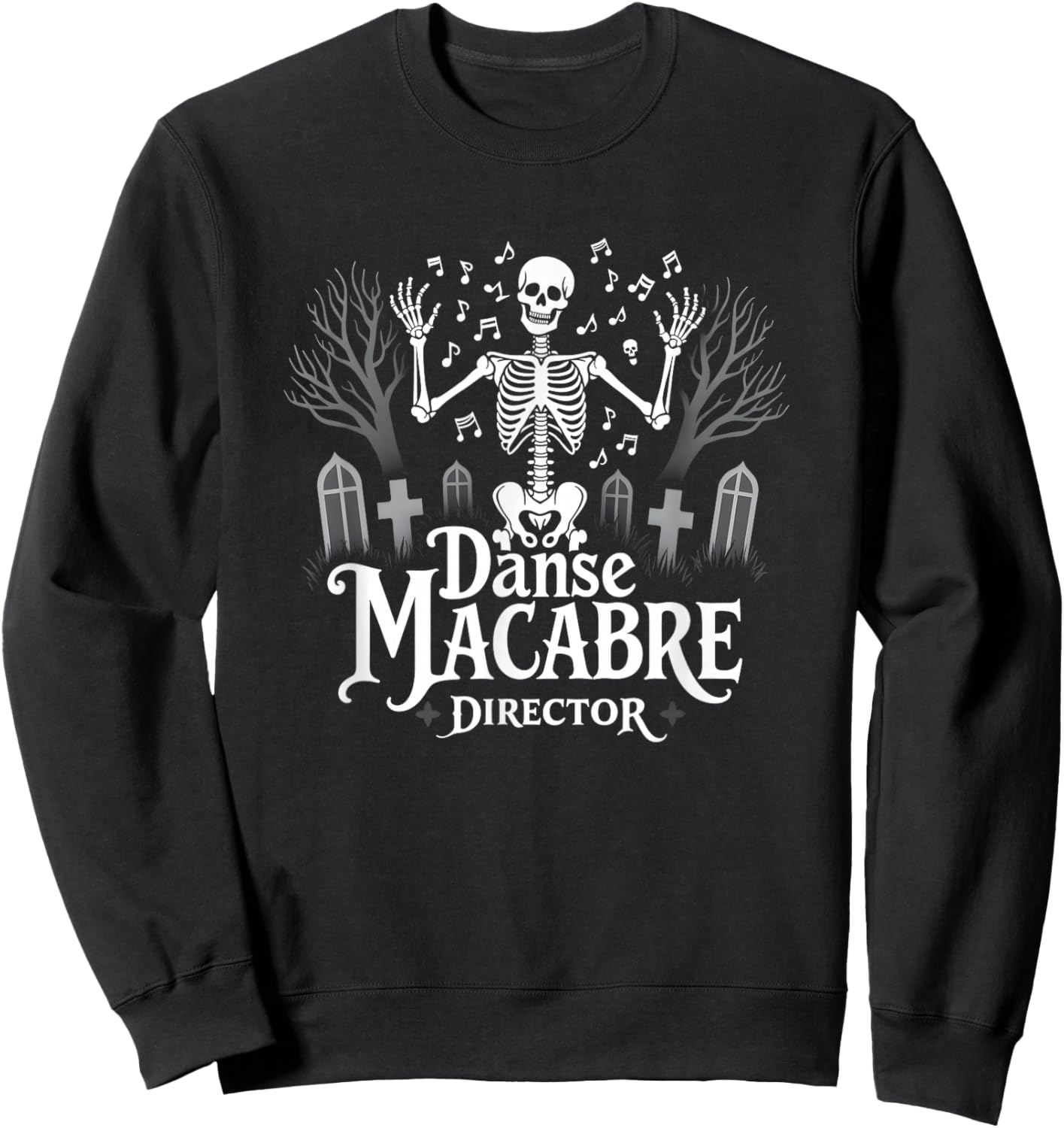 Halloween Creative Danse Macabre Director Artistic Sweatshirt - Sweatshirt | Black