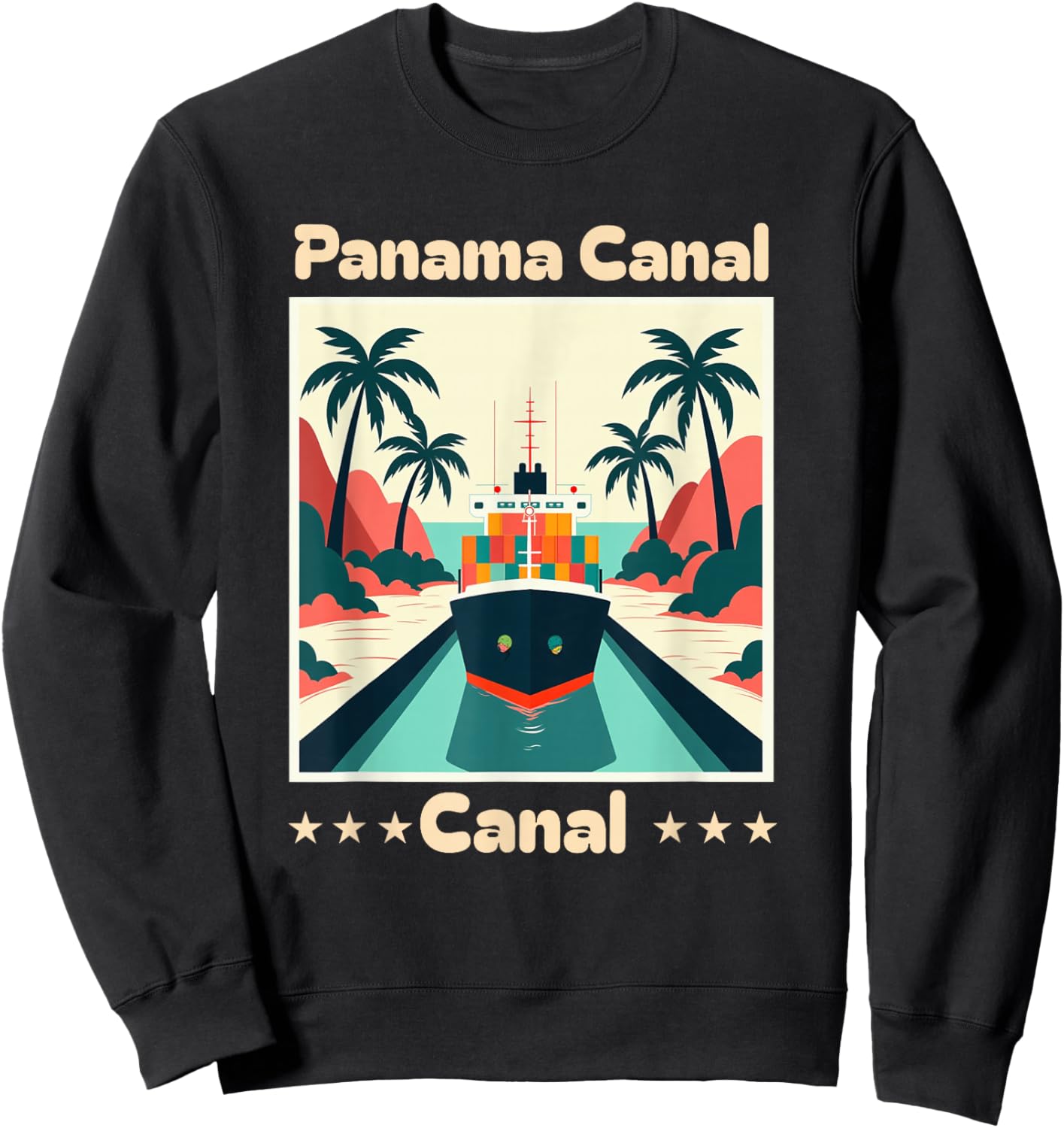 Panama Canal Souvenir Panamanian Reminder Travel Men Women Sweatshirt - Sweatshirt | Black