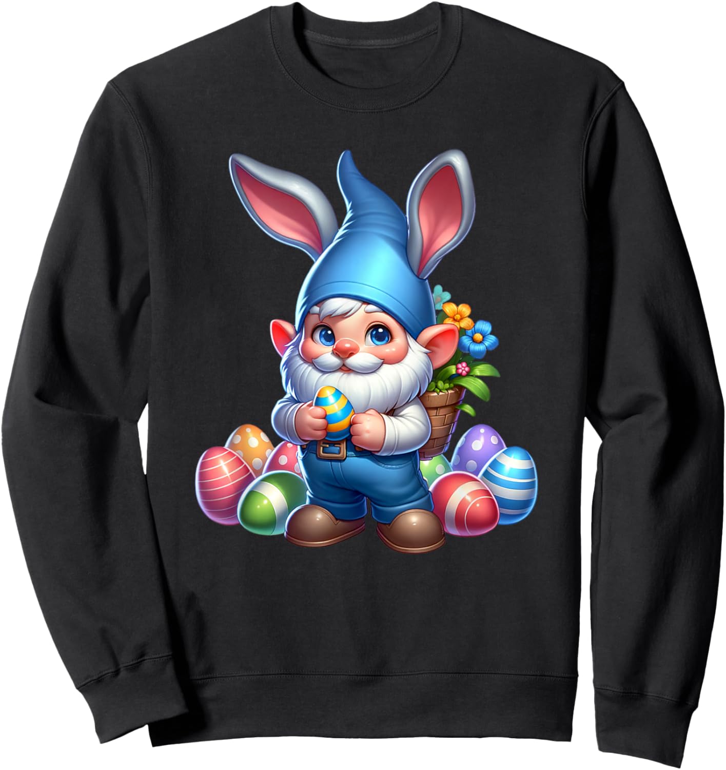 Easter Bunny Gnome Sweatshirt - Sweatshirt | Black