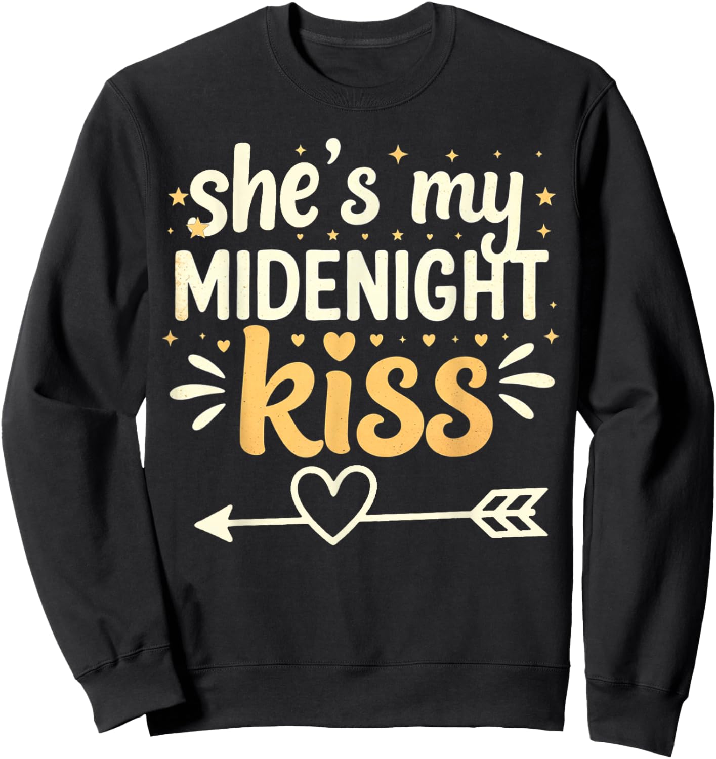 She's My Midnight Kiss Happy New Year Matching Couples Sweatshirt - Sweatshirt | Black