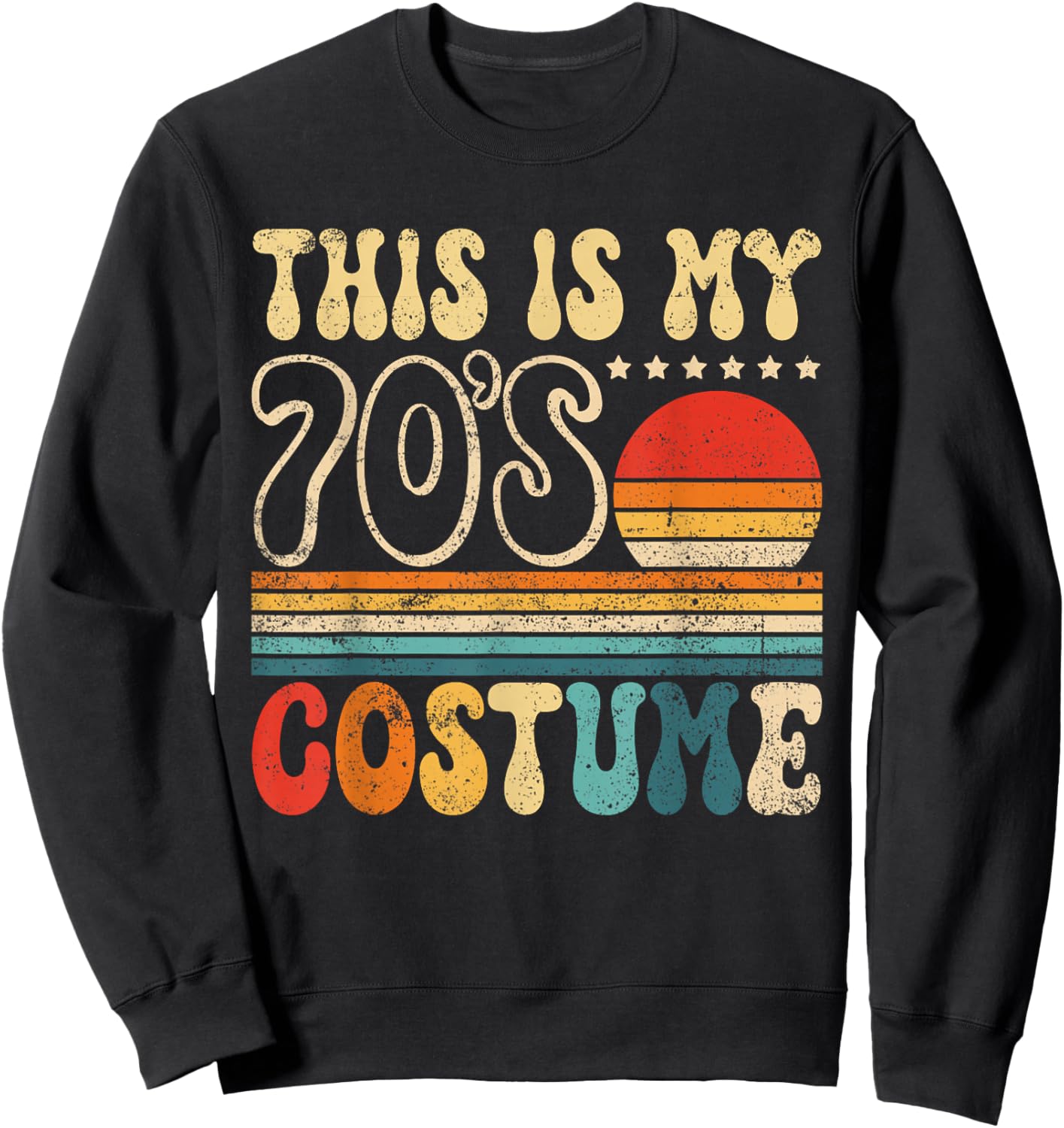 This is My 70s Costume Vintage Nostalgia Mixtape 1970s Party Sweatshirt - Sweatshirt | Black