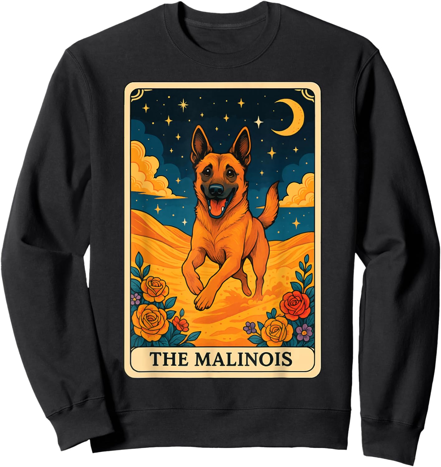 The Malinois Tarot Card Sweatshirt - Sweatshirt | Black