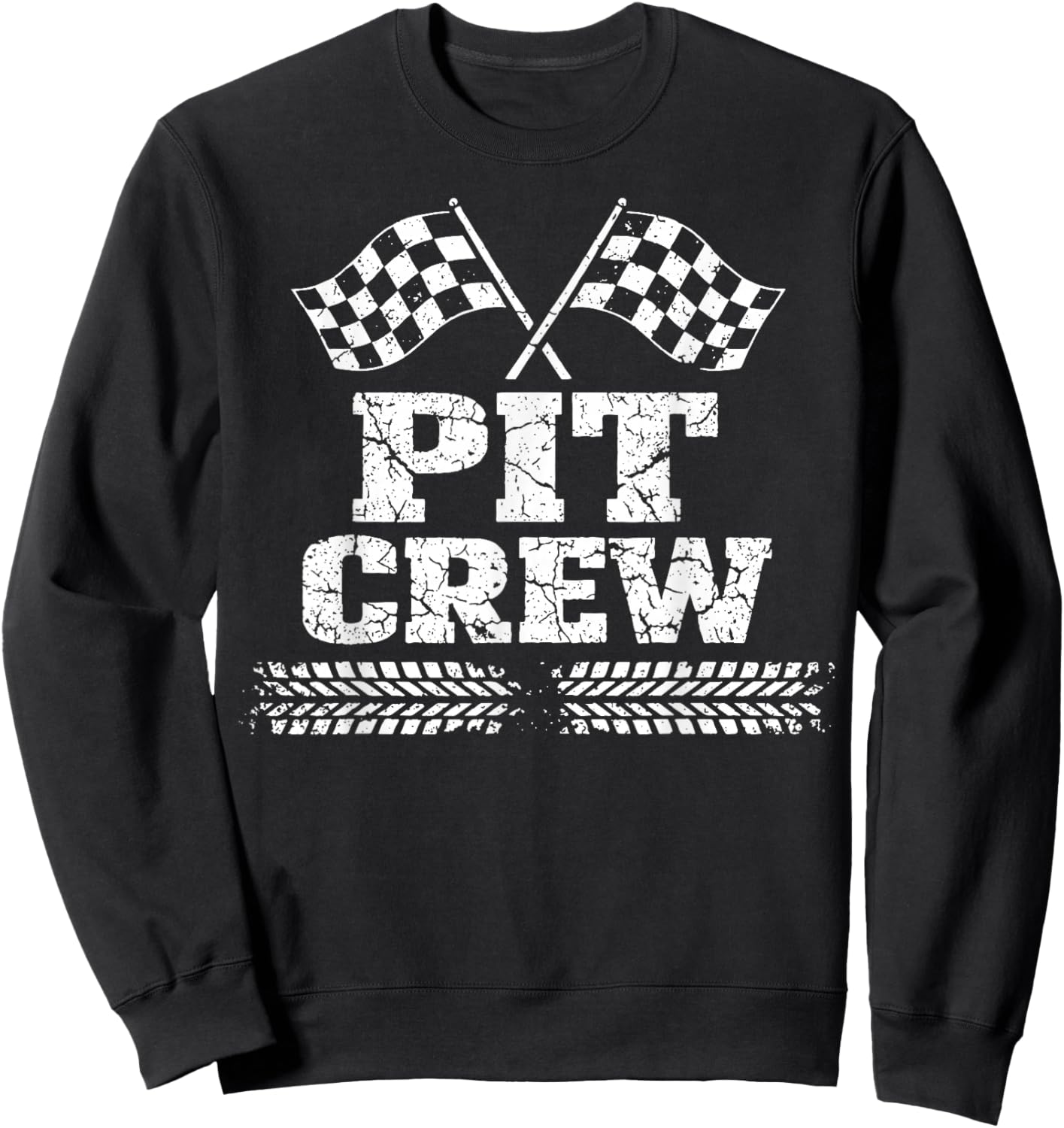 Pit Crew Birthday Party Family Matching Race Car Racing Sweatshirt - Sweatshirt | Black