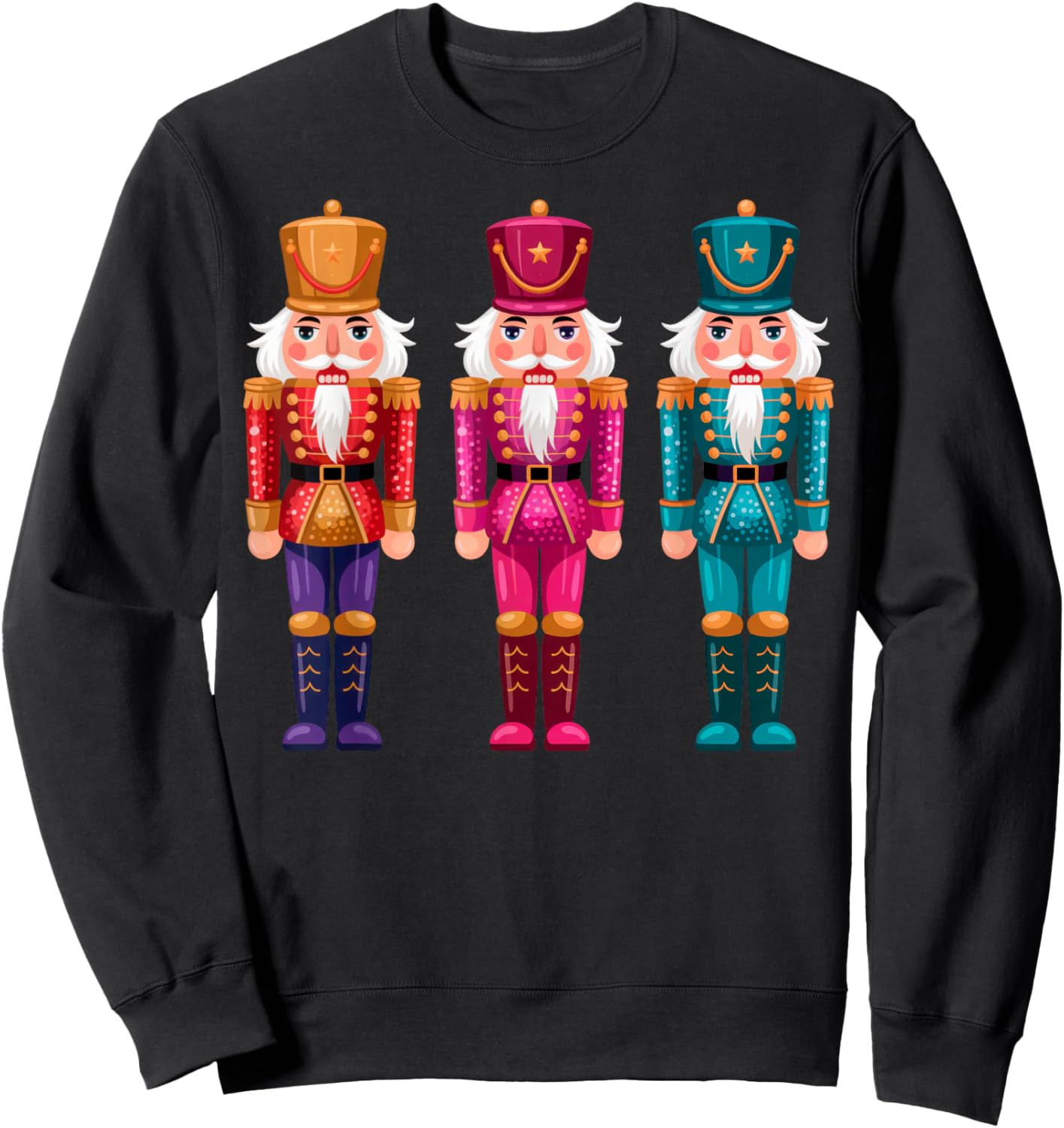 Nutcracker Christmas 2025 Xmas Pajamas Women Kids Sweatshirt - Sweatshirt | Black
