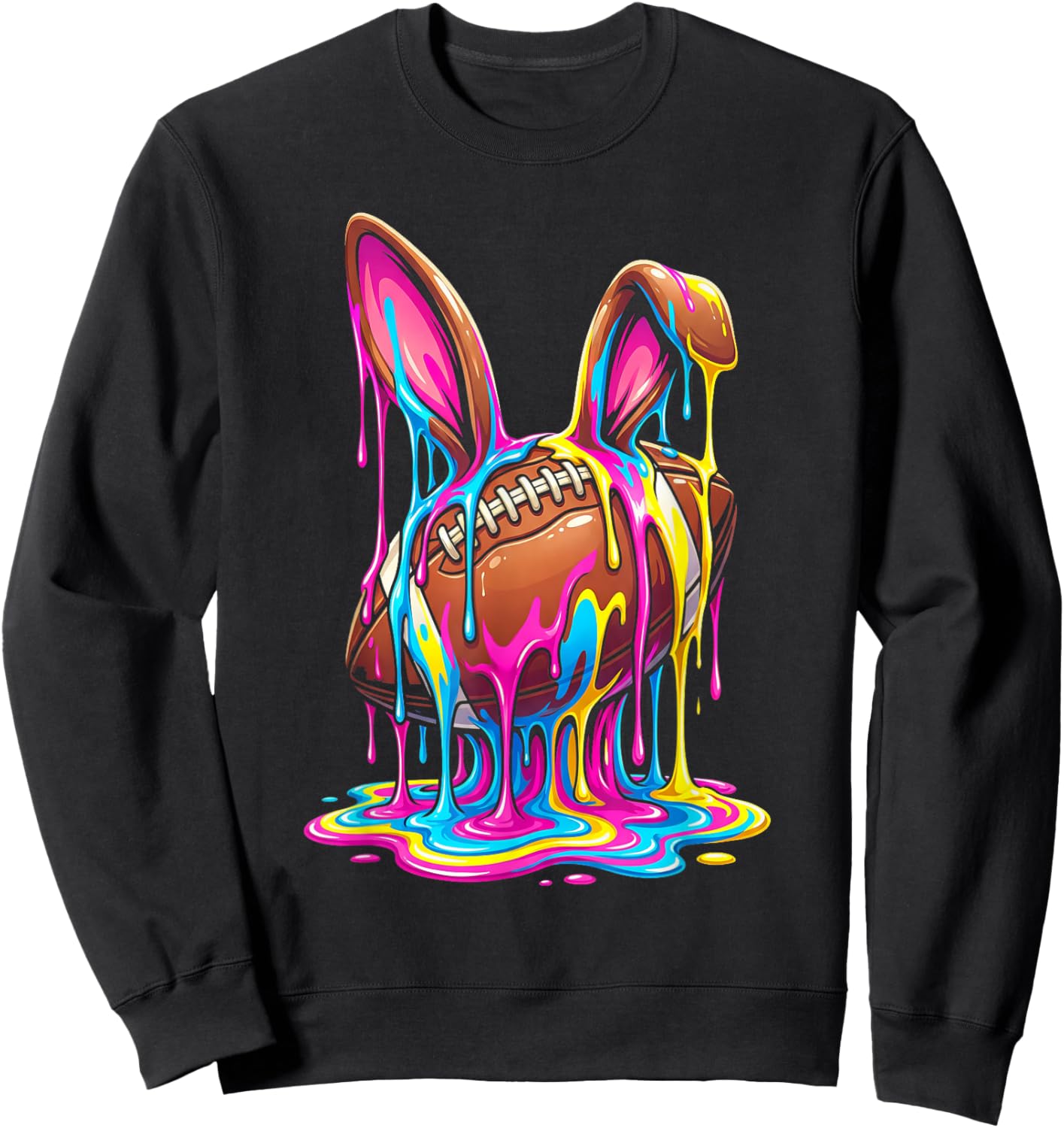 Funny Easter Bunny Ice Cream Drip Gifts Boys Kids Sweatshirt - Sweatshirt | Black