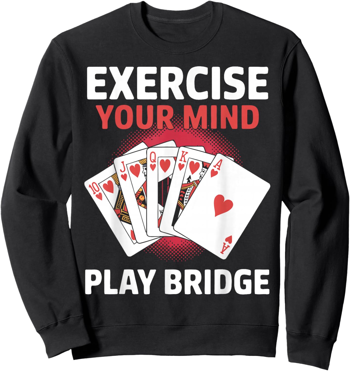 Bridge Player Exercise Contract Bridge Sweatshirt - Sweatshirt | Black