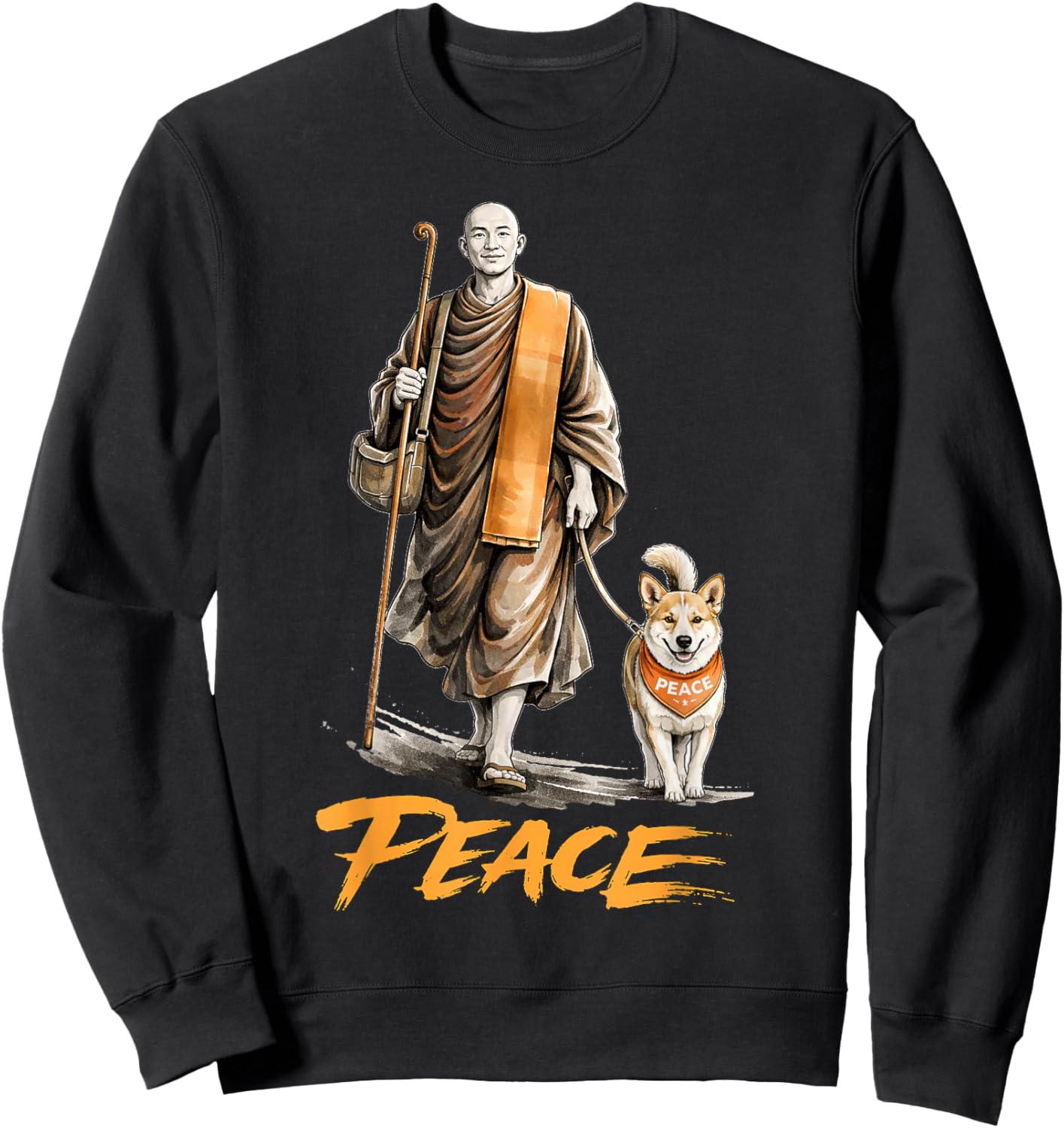 Walk for Peace Zen Buddhists Monks Aloka Dog Men Women Sweatshirt - Sweatshirt | Black