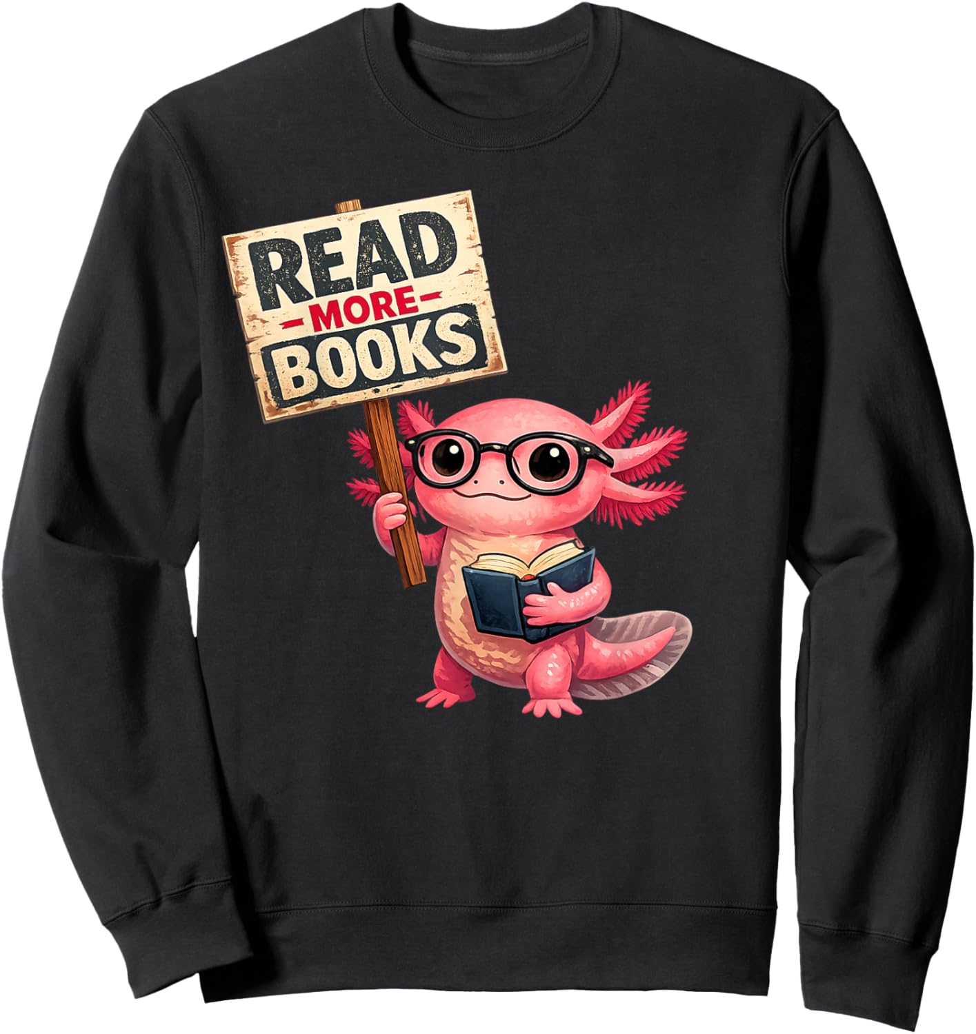 Read More Books Teacher Librarian Reading Women Men Sweatshirt - Sweatshirt | Black